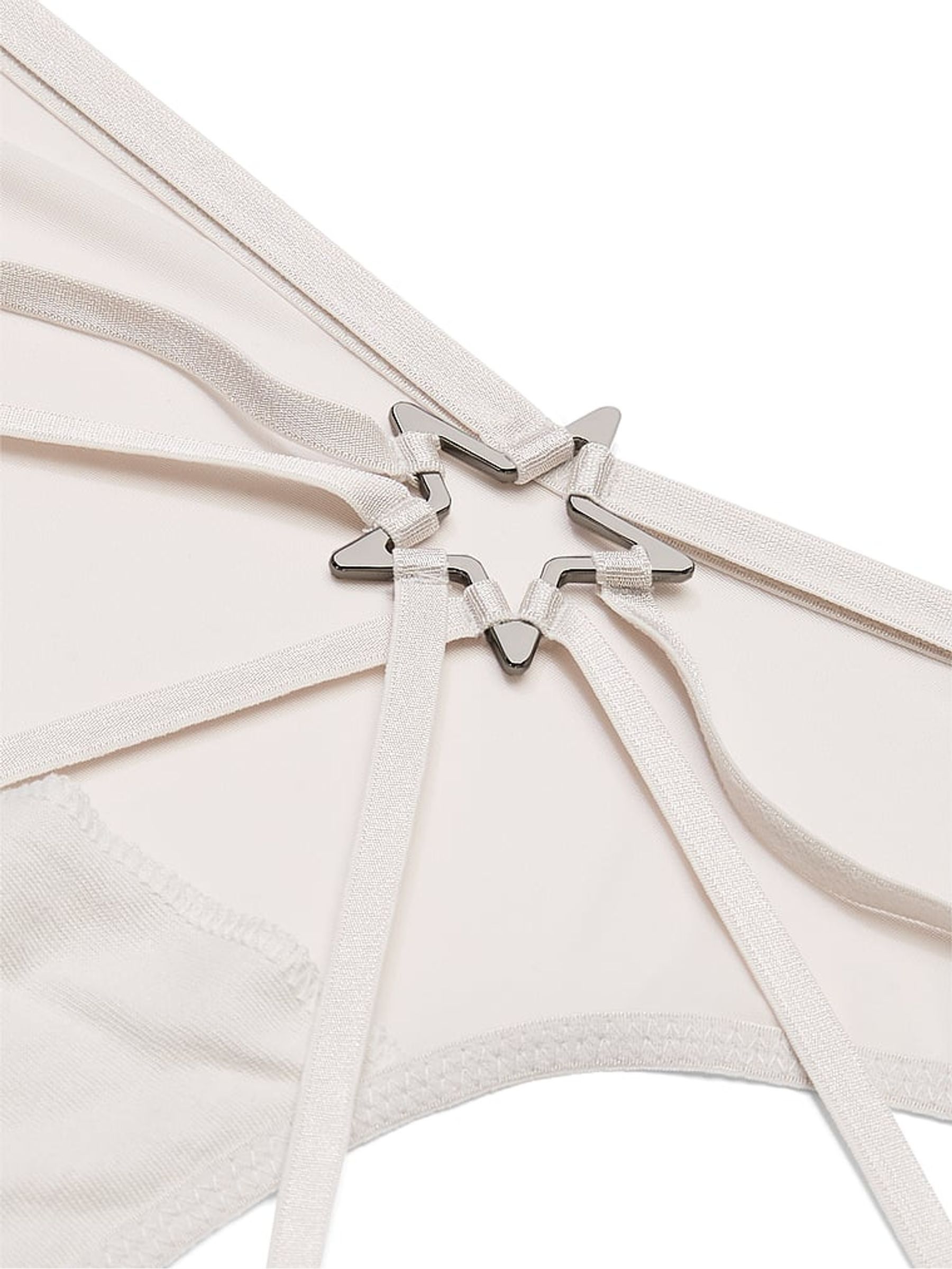 Delfin Grey Star Hardware Cheeky Open Back Knickers - Image 4 of 4