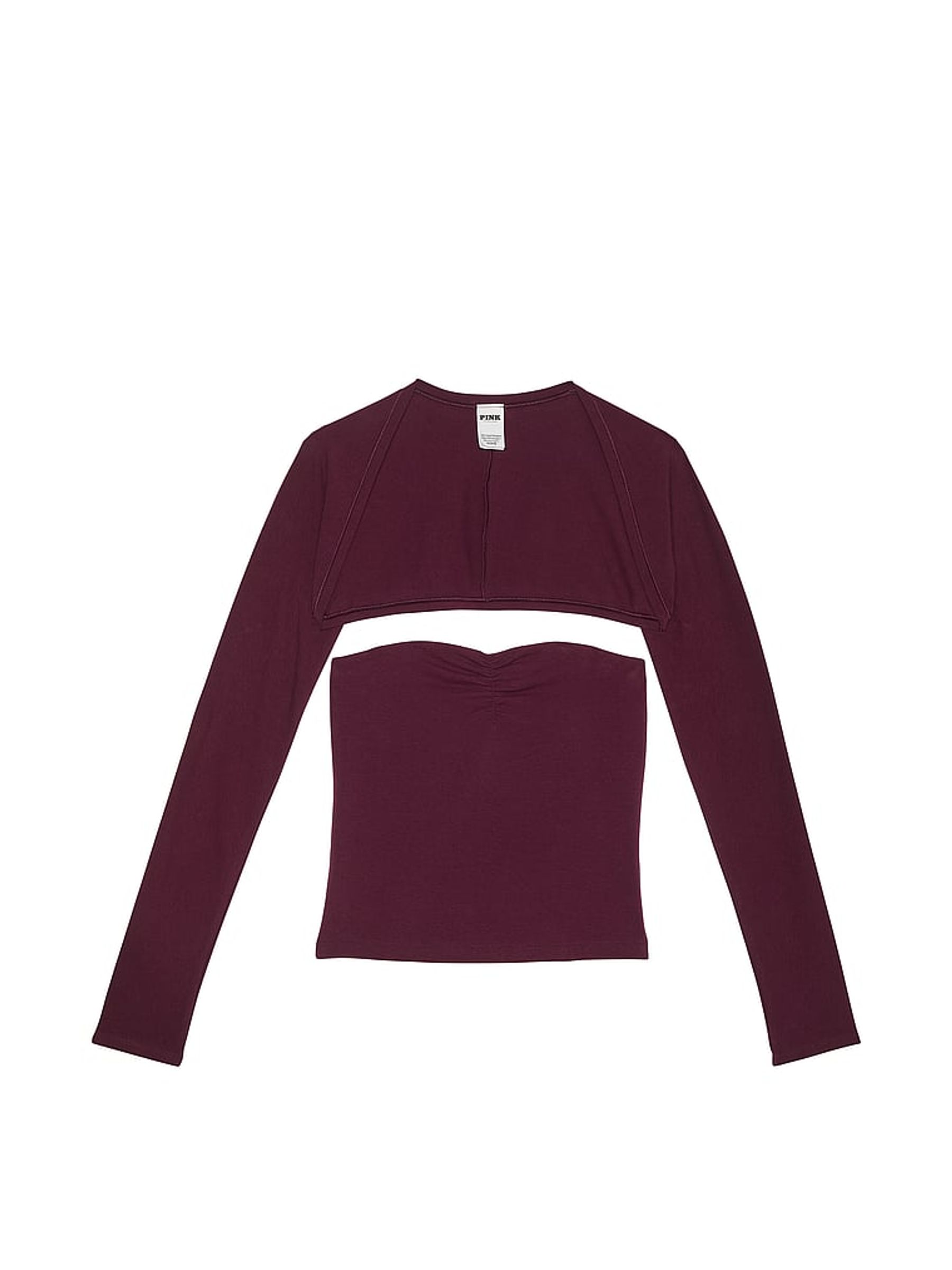 Purple Rose Cotton Balero Long Sleeve T-Shirt - Image 3 of 3