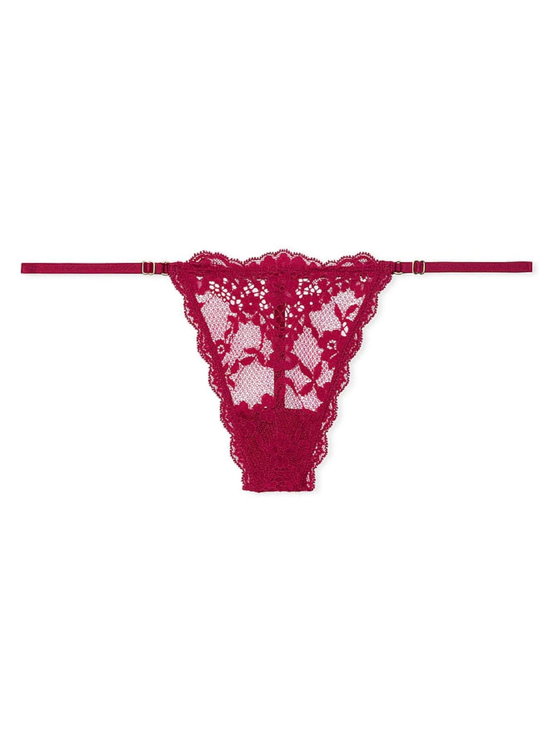 Campari Red G String Lace Knickers - Image 4 of 4
