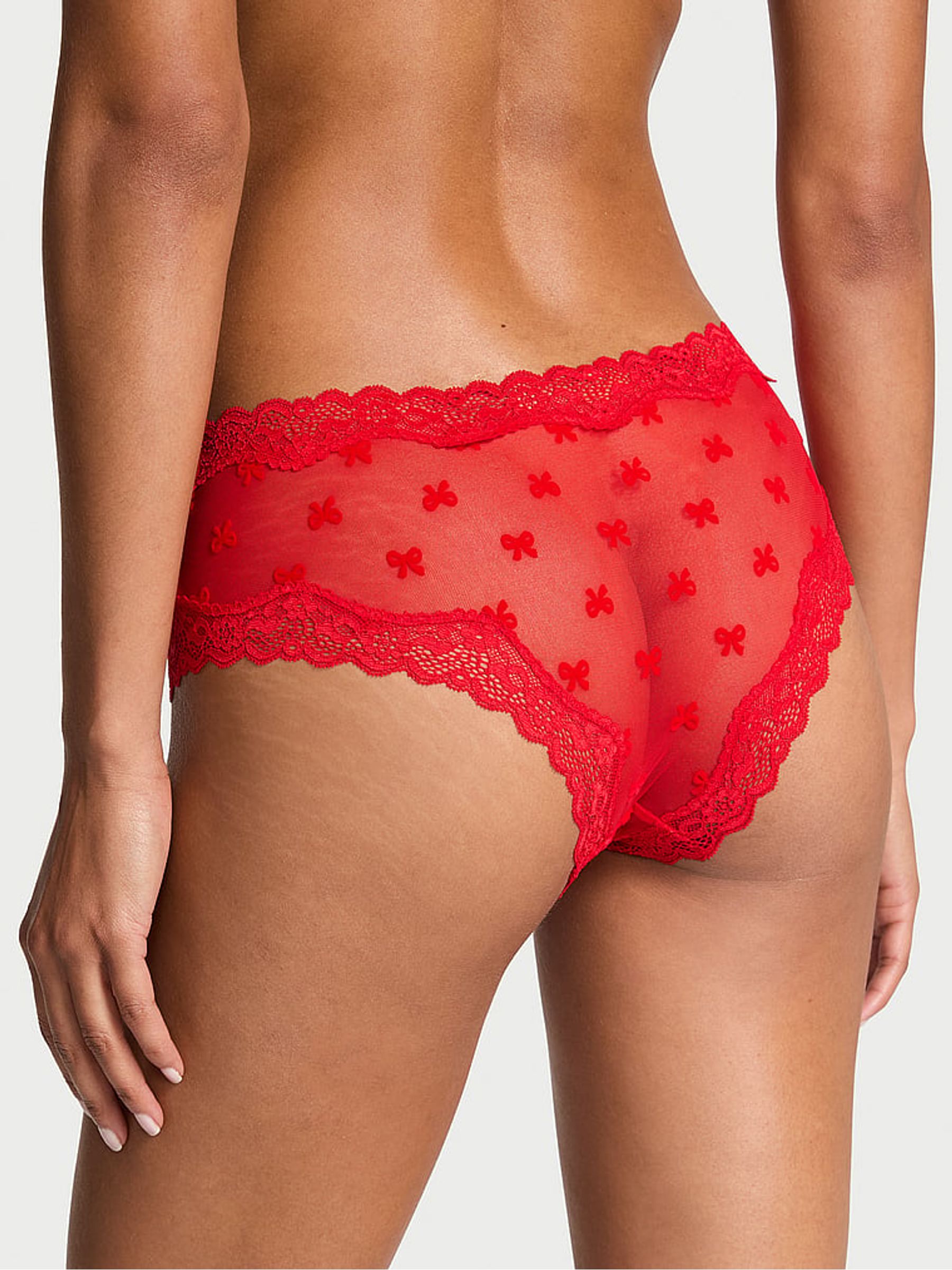 Vermillion Red Bows Cheeky Knickers - Image 2 of 3