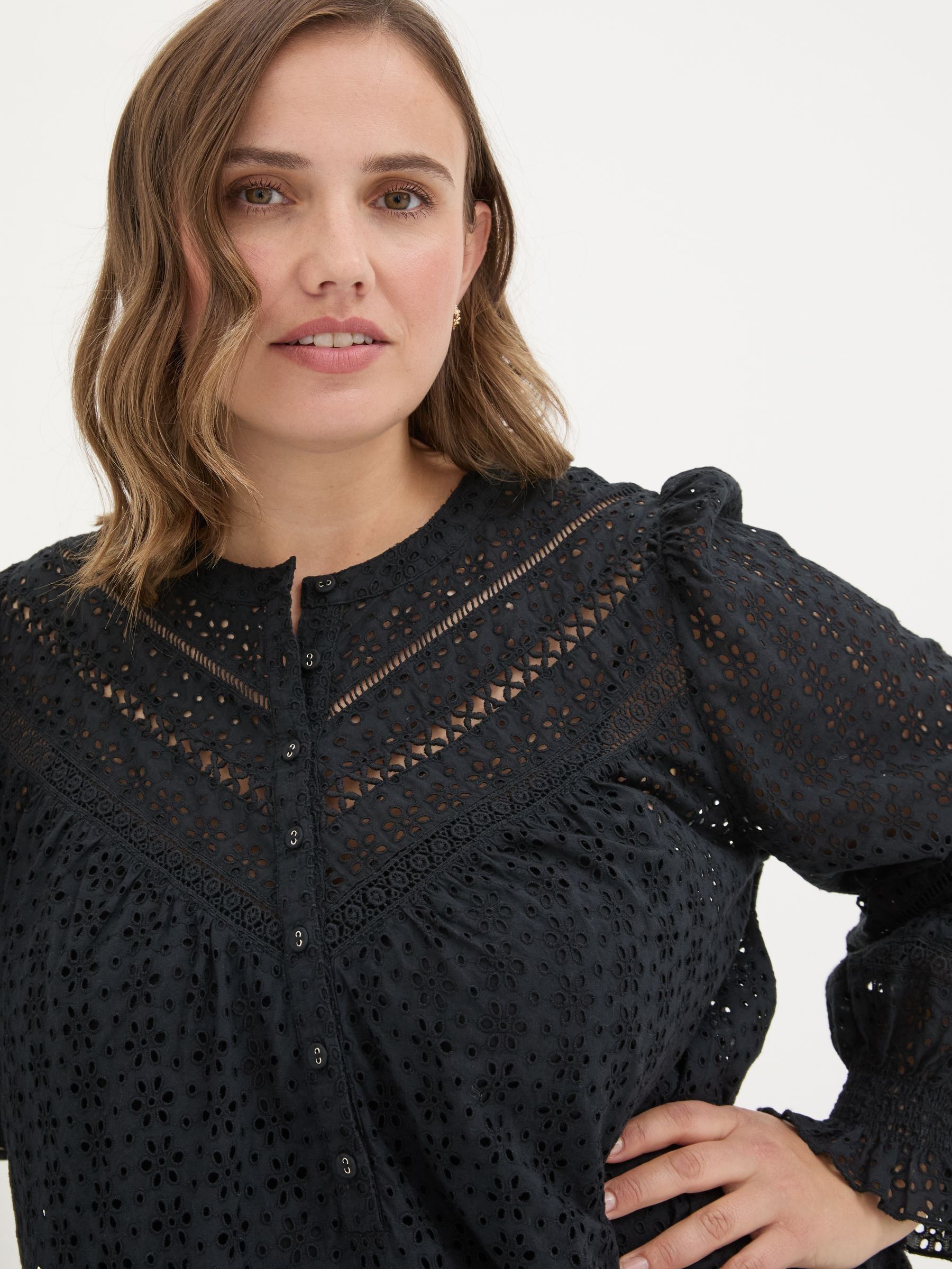 Black 100% Cotton Brody Detail Dress - Image 6 of 8