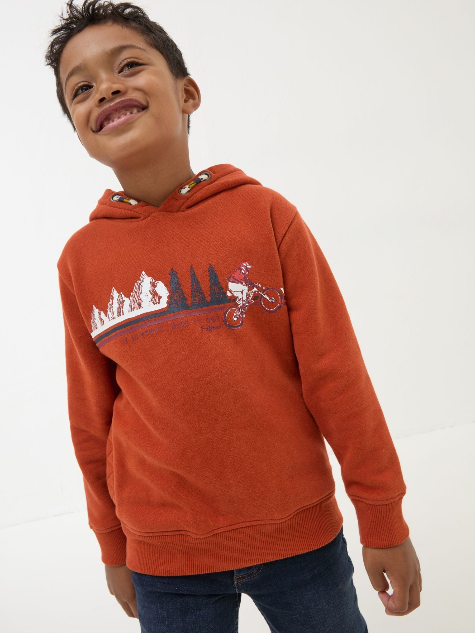 Orange Graphic Hoodie - Image 1 of 4