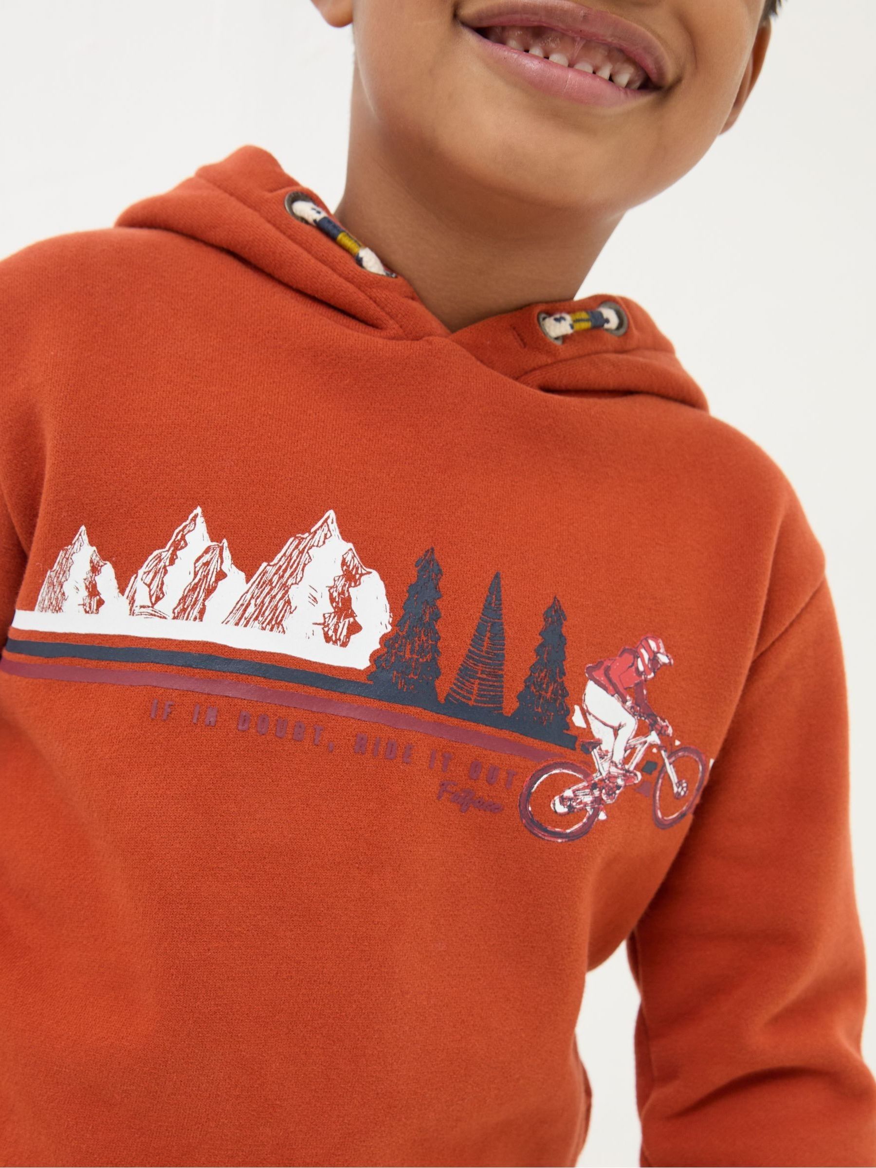Orange Graphic Hoodie - Image 3 of 4
