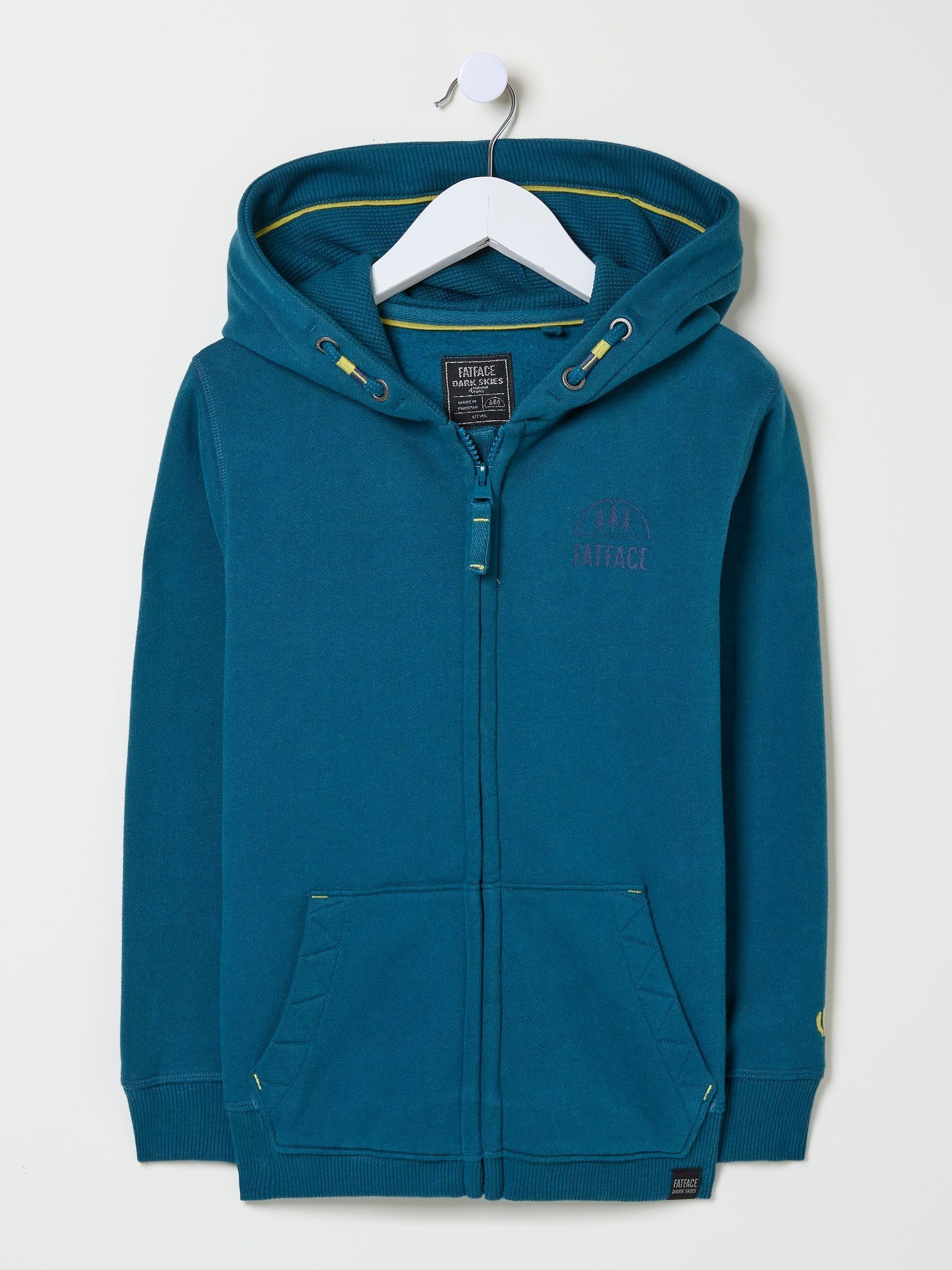 Teal Blue Dark Skies Animal Zip Through Hoodie - Image 4 of 5