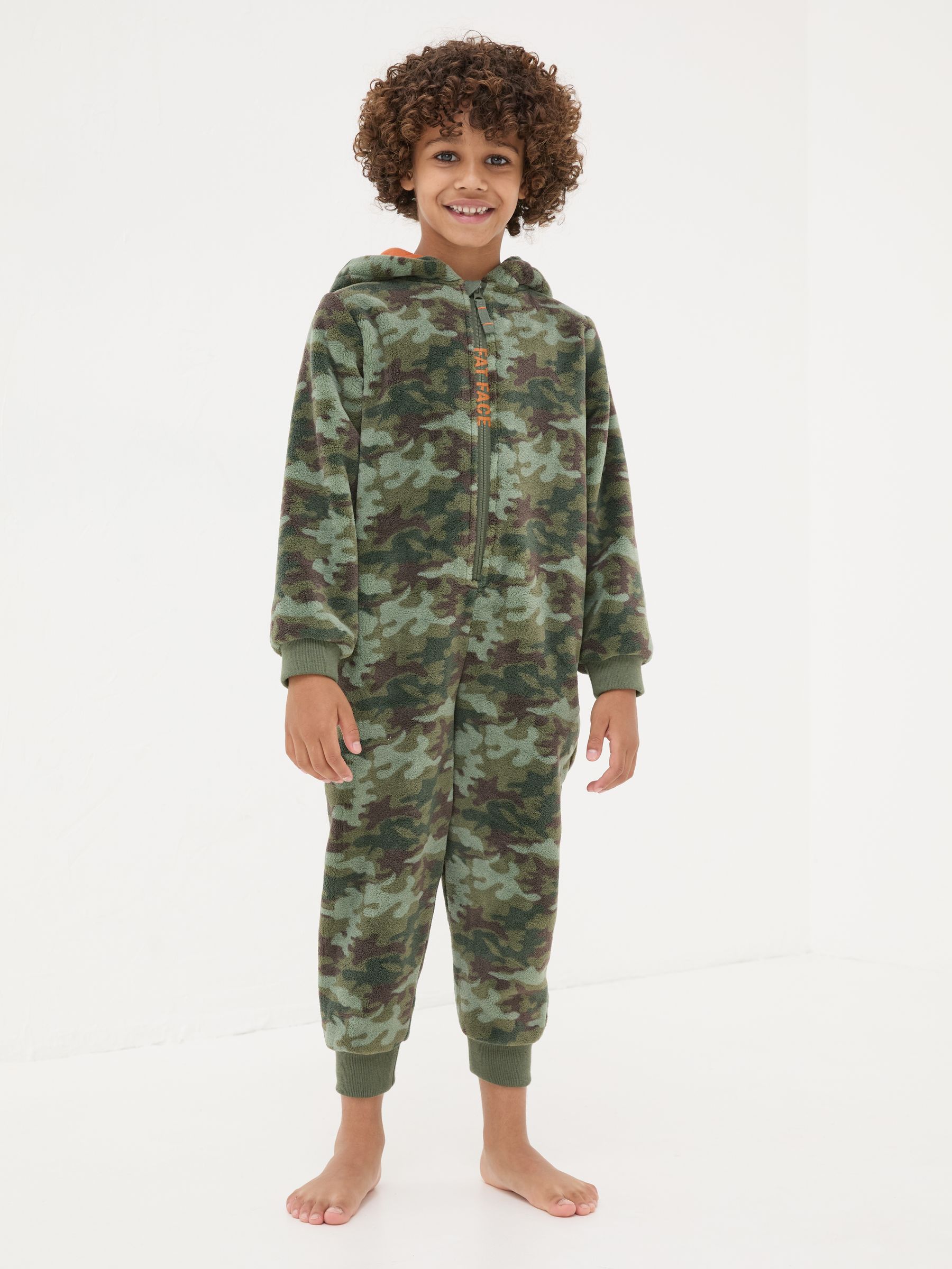 Khaki Green Camo Fleece All-In-One - Image 1 of 4