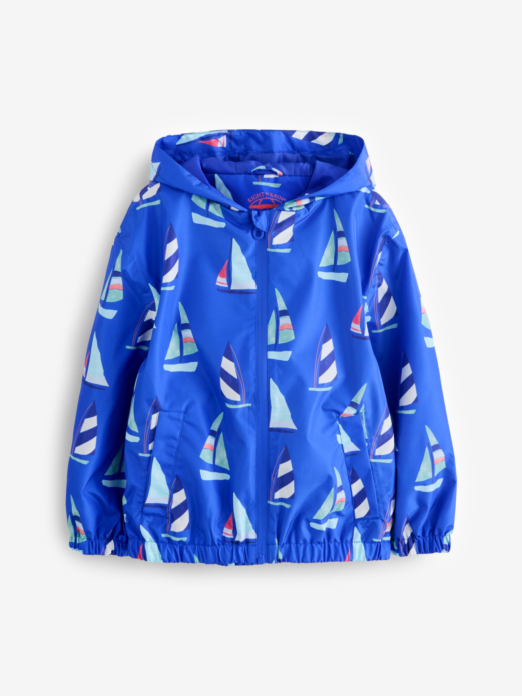 Blue Printed Waterproof Raincoat - Image 1 of 1