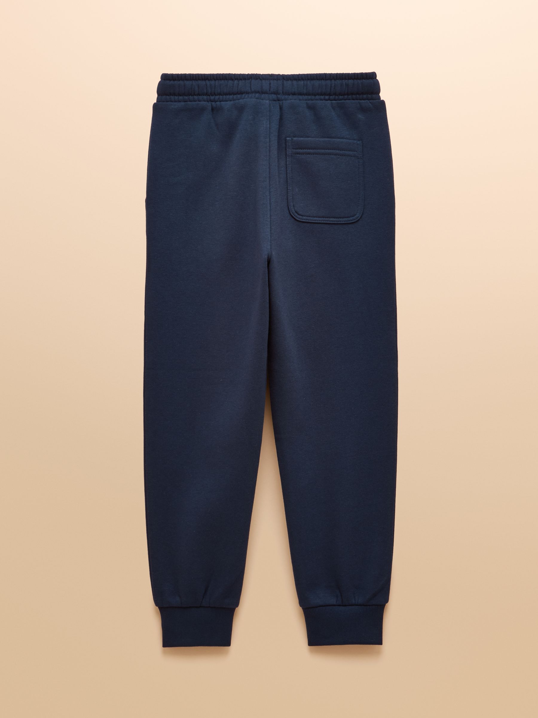Navy Kids Cuffed Joggers with Elasticated Waistband - Image 2 of 5