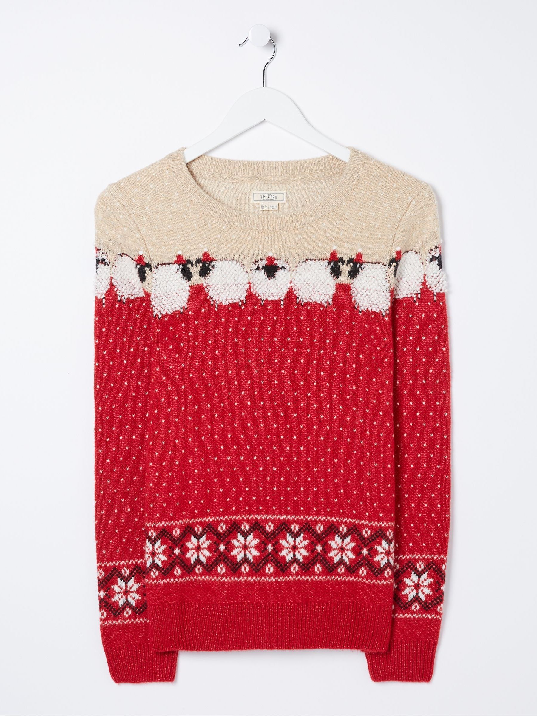 Red Bobble Sheep Jumper FatFace