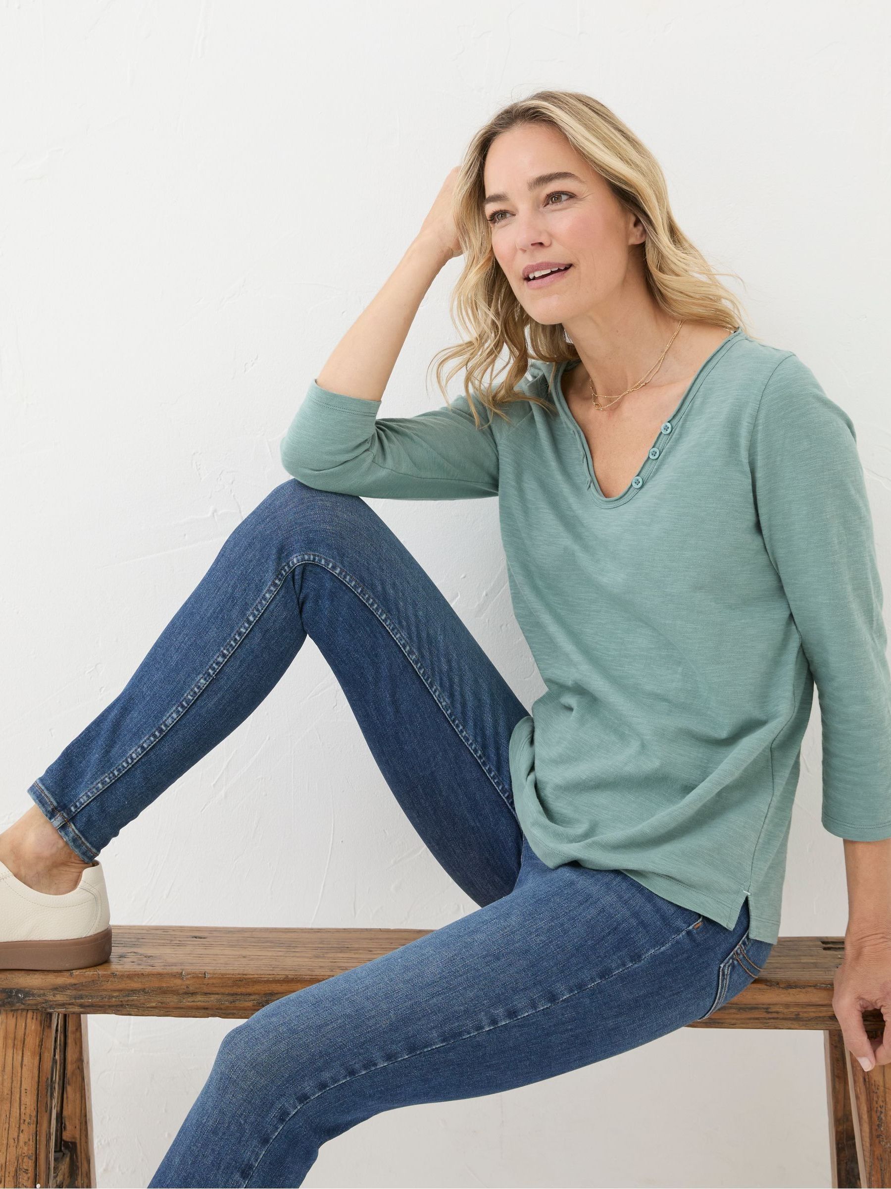 Blue Organic Cotton Porter T-Shirt - Image 3 of 5