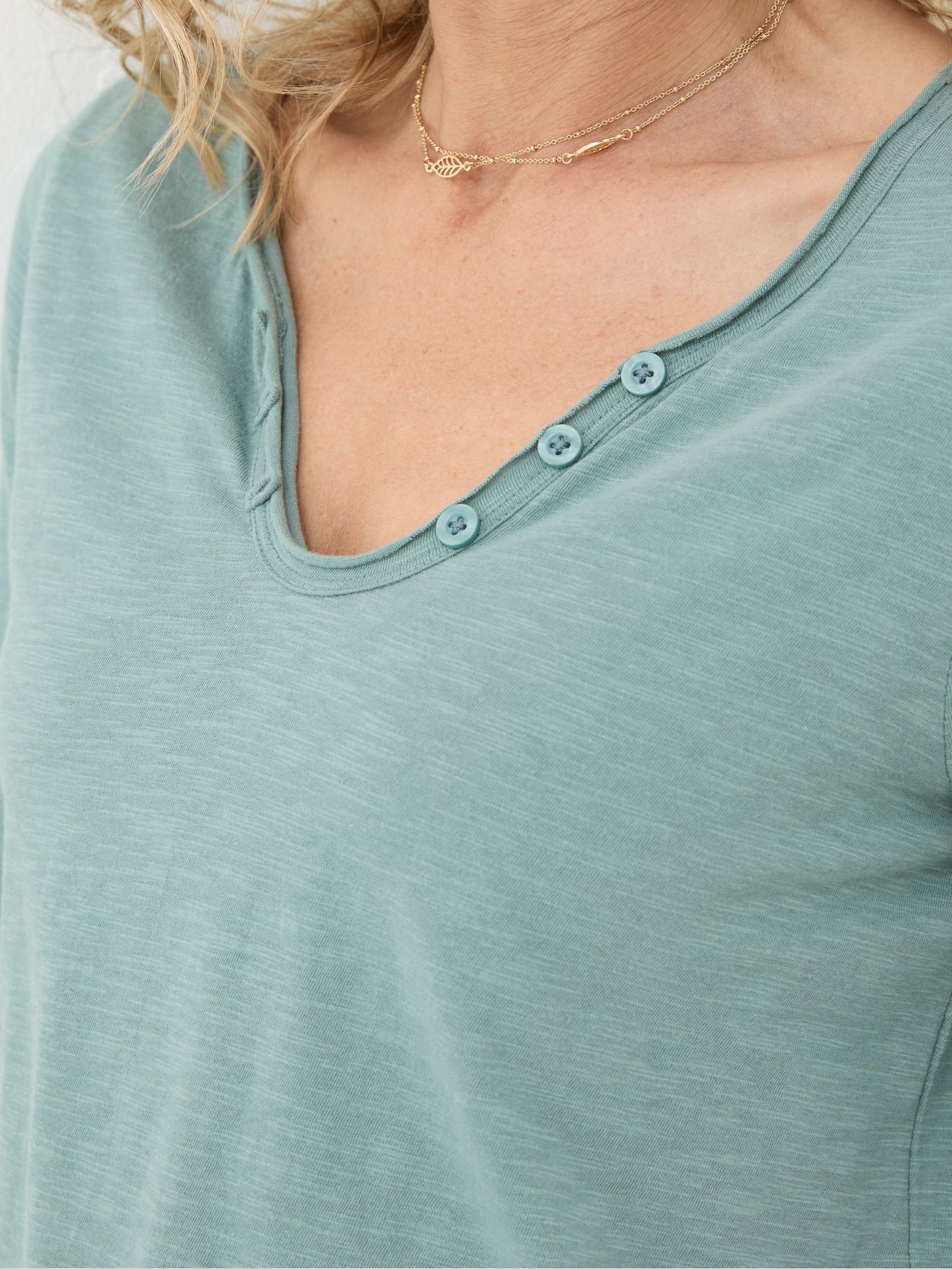 Blue Organic Cotton Porter T-Shirt - Image 4 of 5