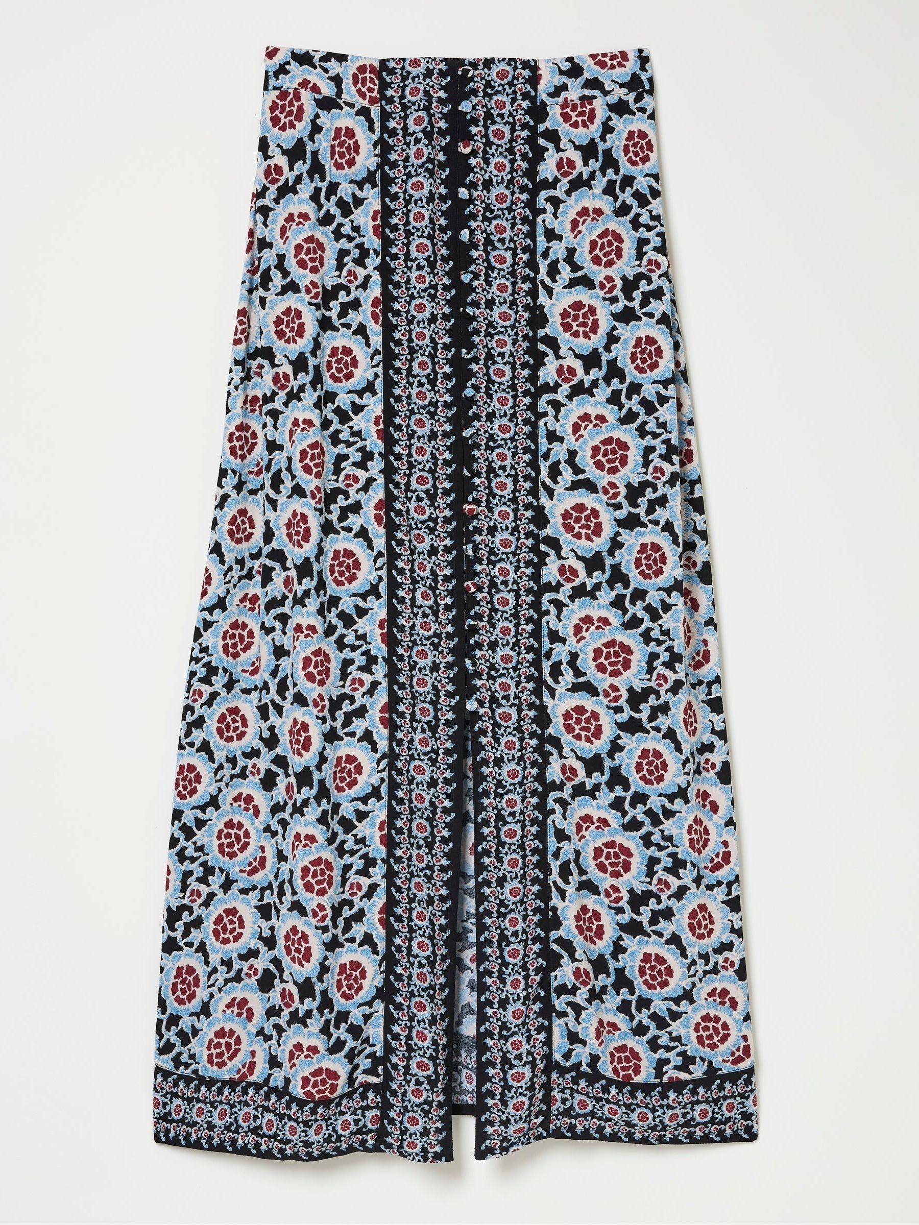 Arabella Black Wild Floral Midi Skirt - Image 6 of 6