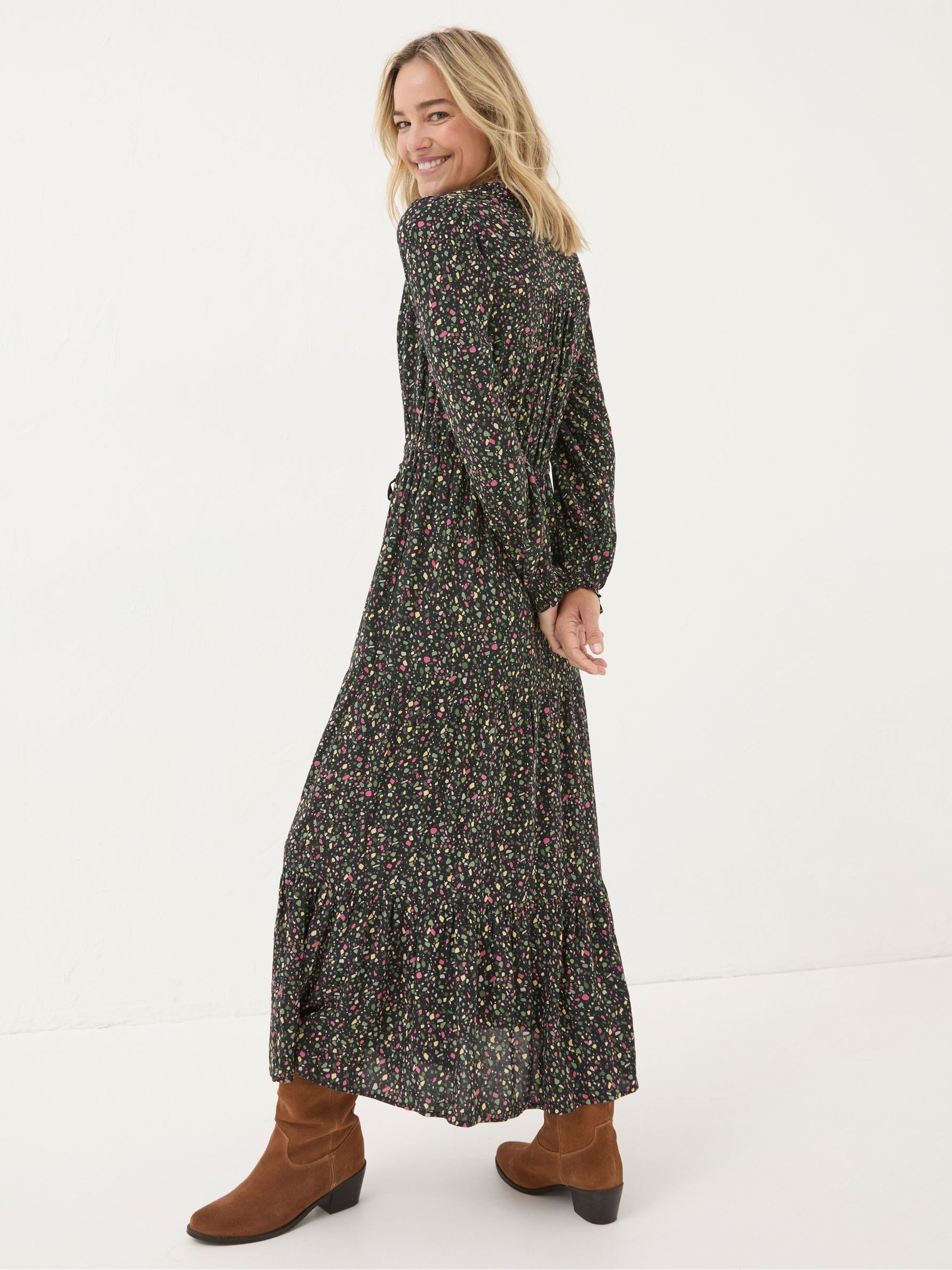 Dahlia Black Ditsy Maxi Dress - Image 2 of 7