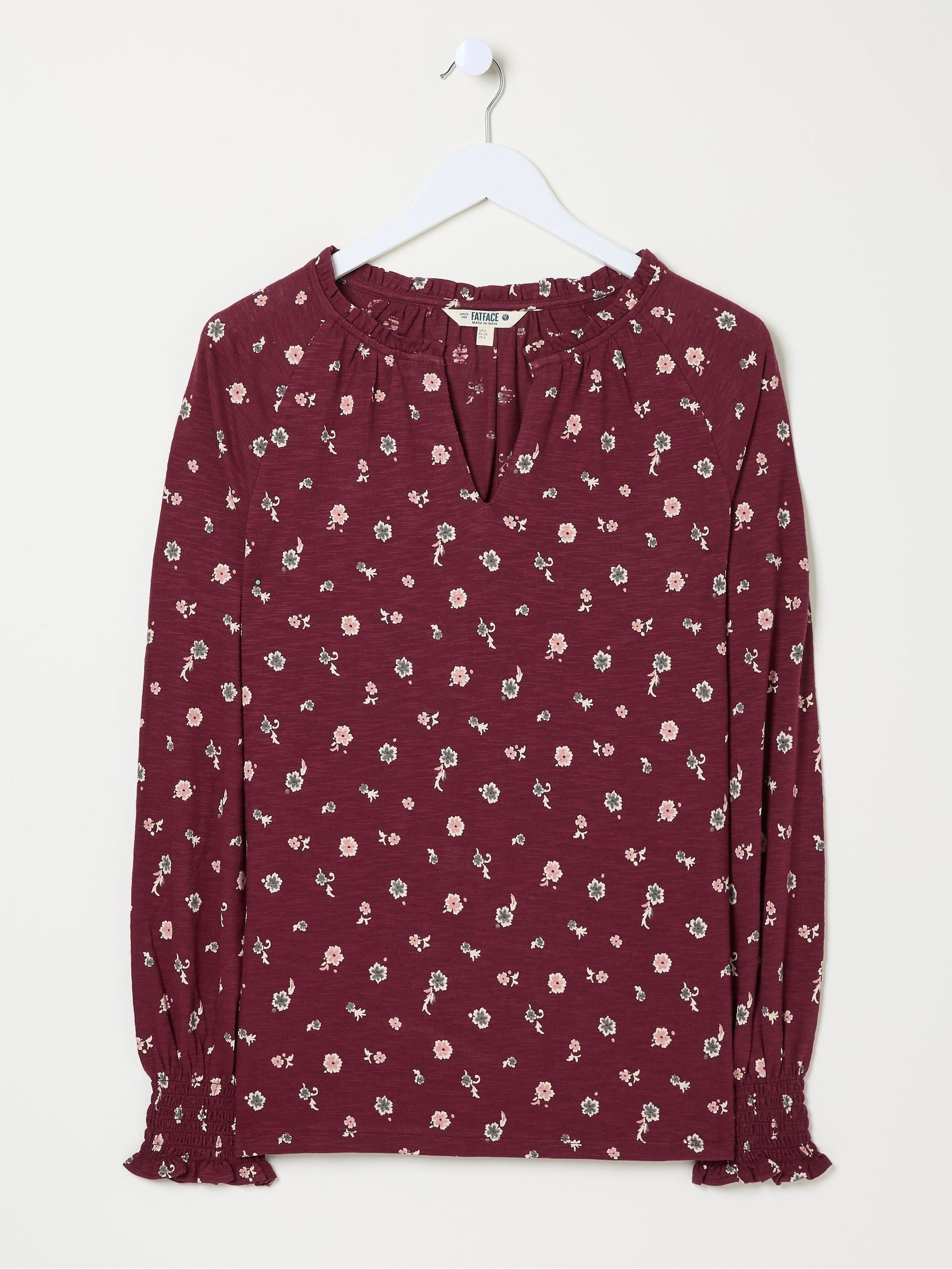 Florence Red Wild Ditsy Top - Image 5 of 5
