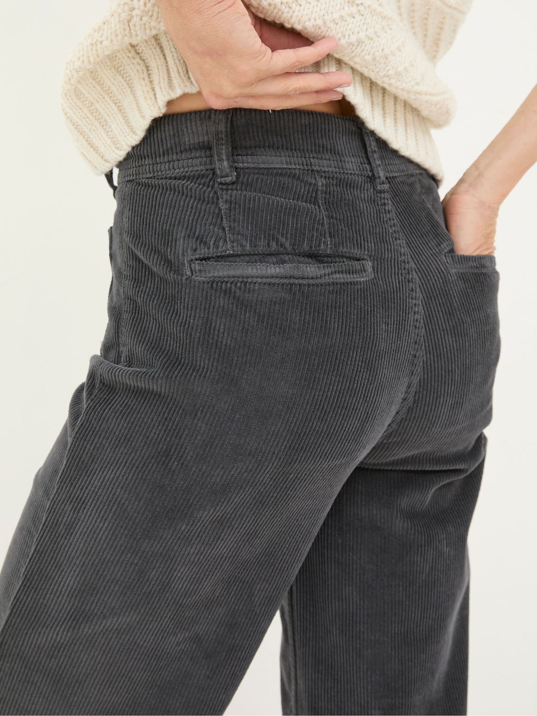 Keswick Charcoal Grey Wide Leg Crop Jeans - Image 5 of 6