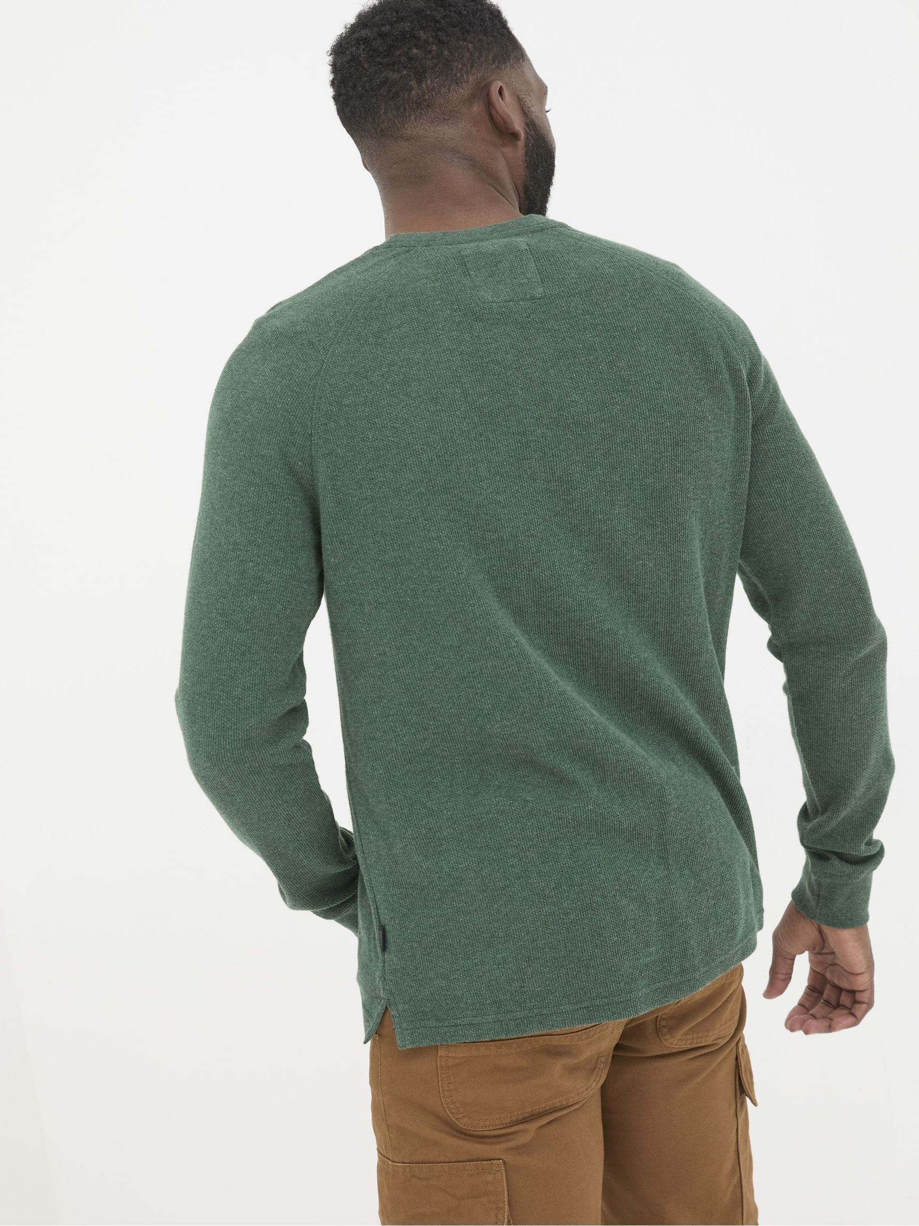 Wicklow Green Waffle Crew Neck T-Shirt - Image 2 of 6