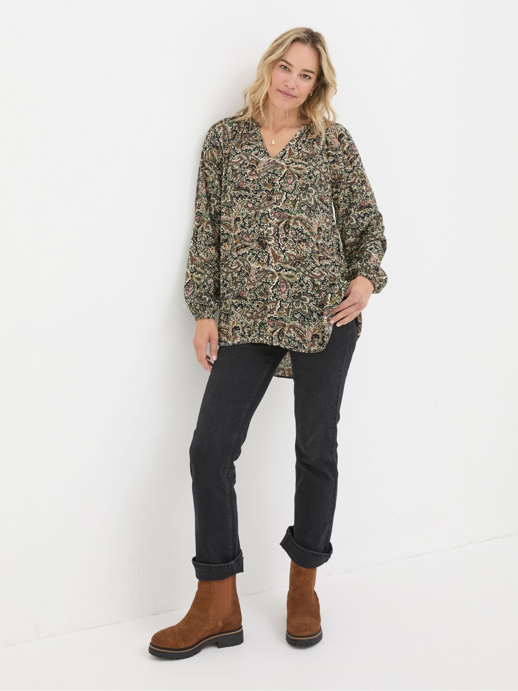 Faye Ivory Wild Paisley Tunic - Image 3 of 5