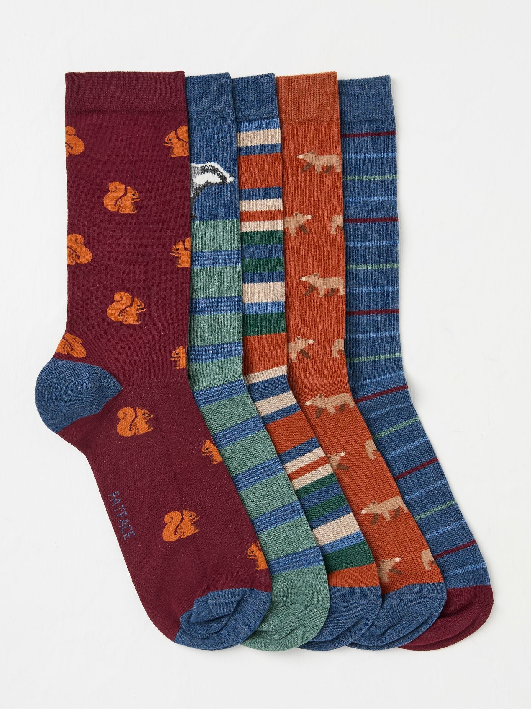 Woodland 5 Pack Plain Socks - Image 1 of 2 Woodland 5 Pack Plain Socks - Image 1 of 2