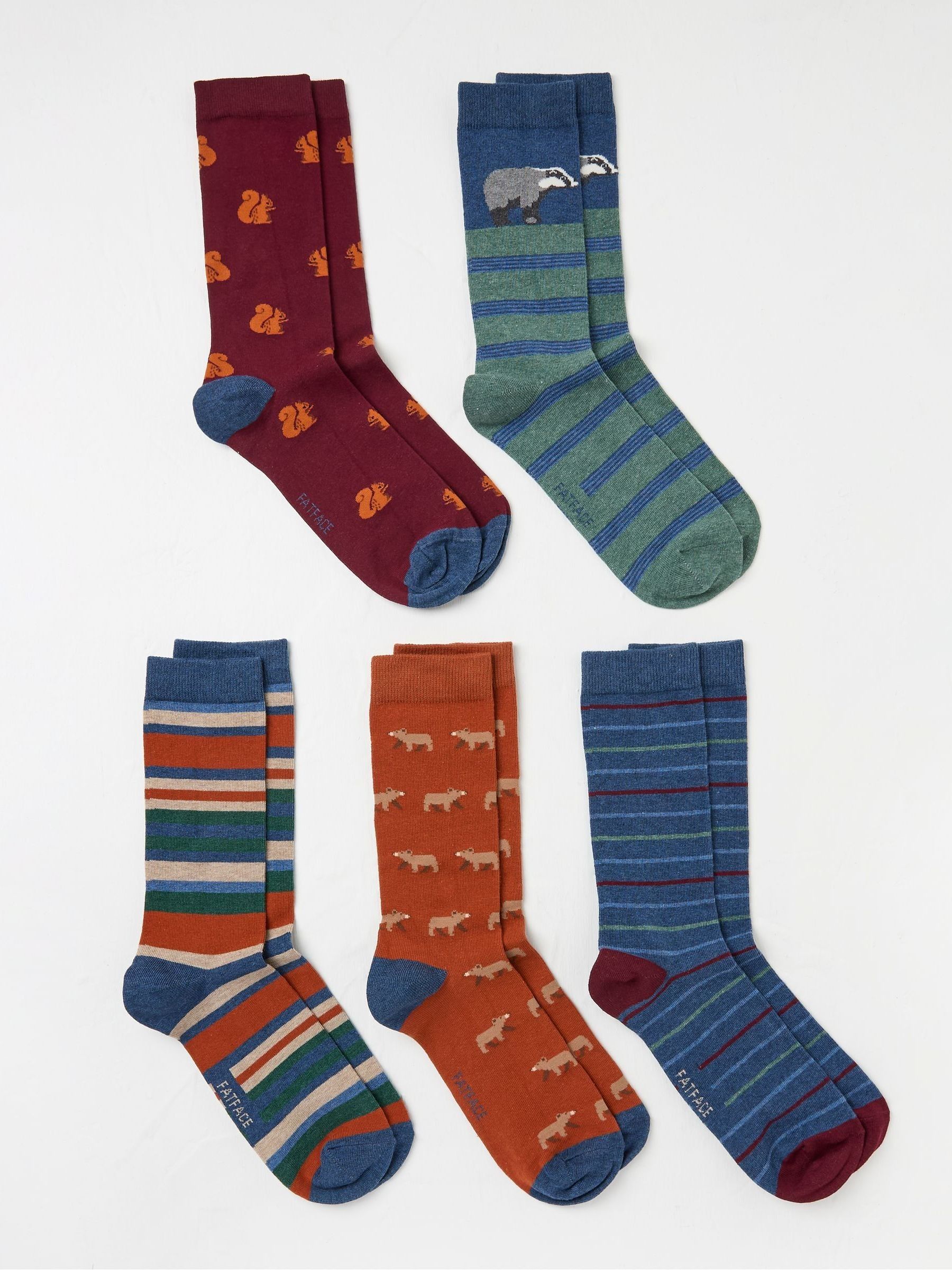 Woodland 5 Pack Plain Socks - Image 2 of 2 Woodland 5 Pack Plain Socks - Image 2 of 2
