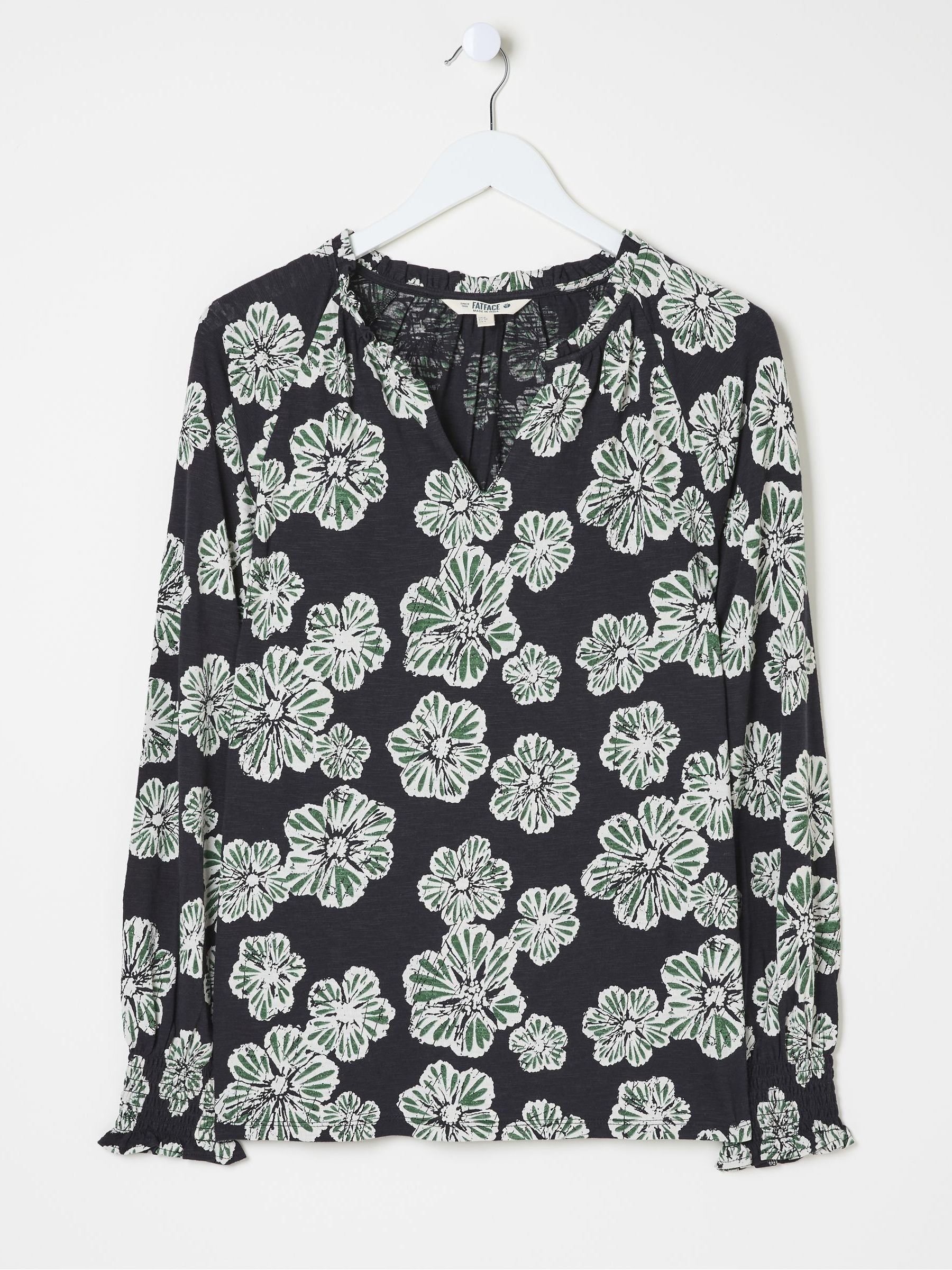 Florence Black Spaced Floral Top - Image 5 of 5