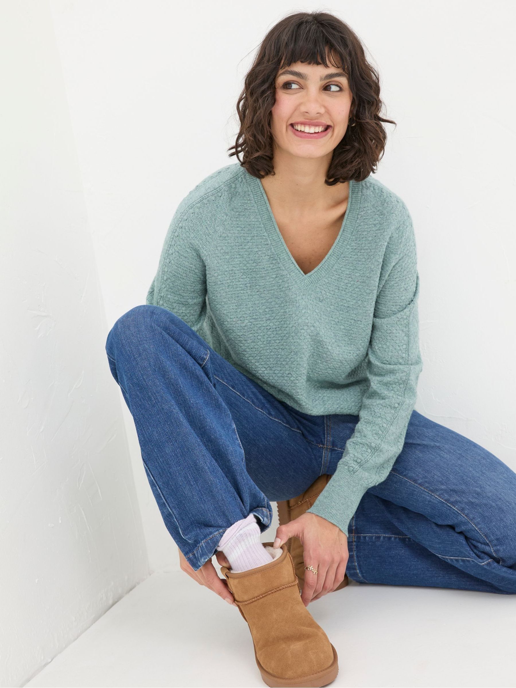 Arrabella Duck Egg Blue Jumper - Image 3 of 5