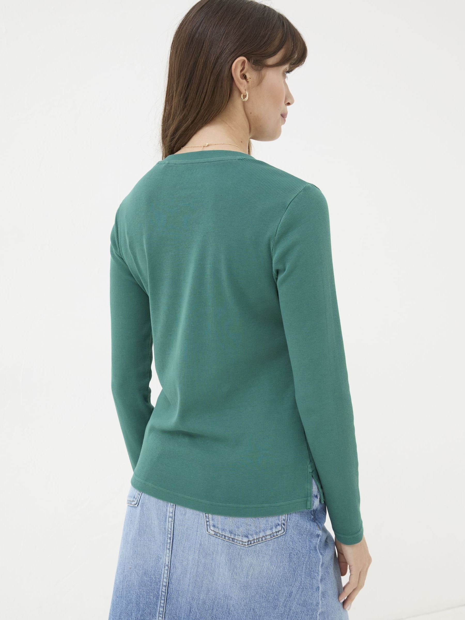 Hettie Green Rib Henley Top - Image 2 of 6