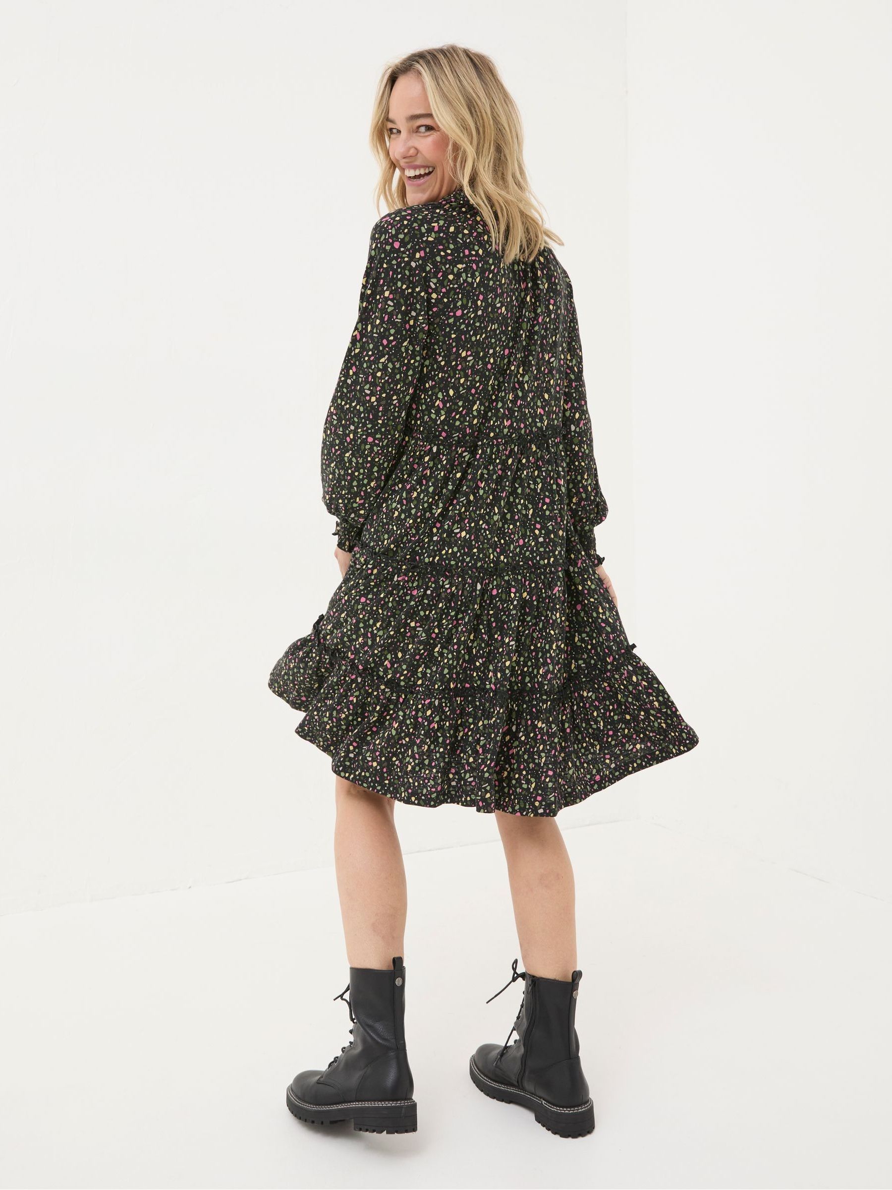 Ivana Black Ditsy Marks Dress - Image 2 of 6