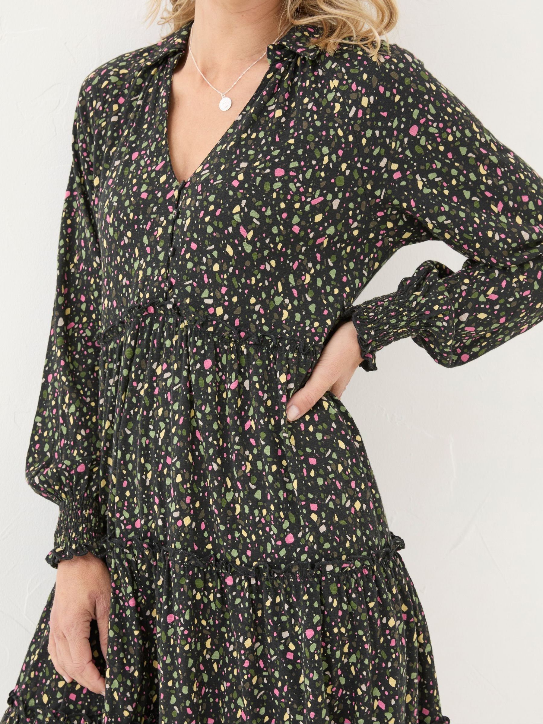 Ivana Black Ditsy Marks Dress - Image 4 of 6