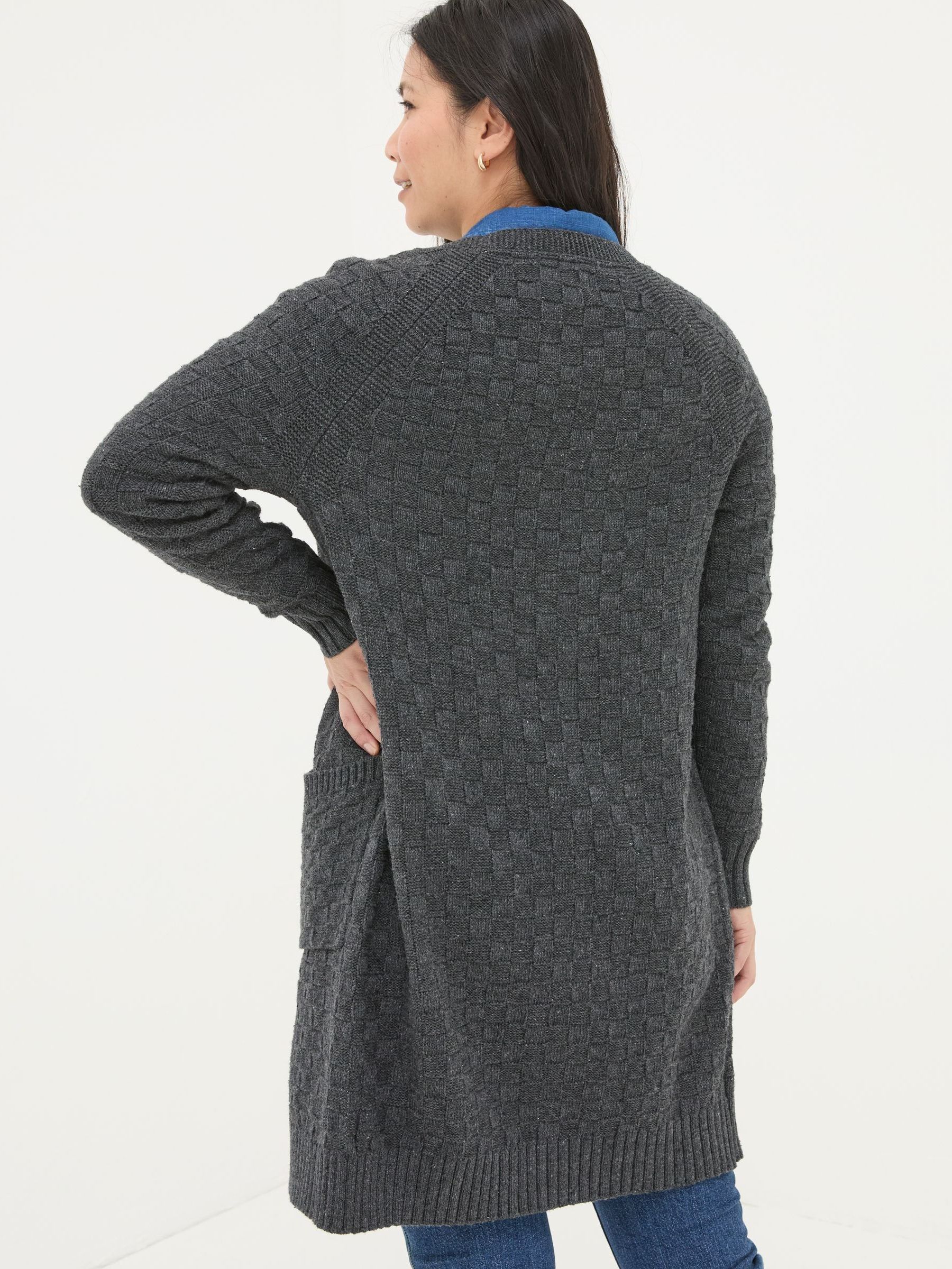 Sadie Grey Edge To Edge Cardigan | FatFace