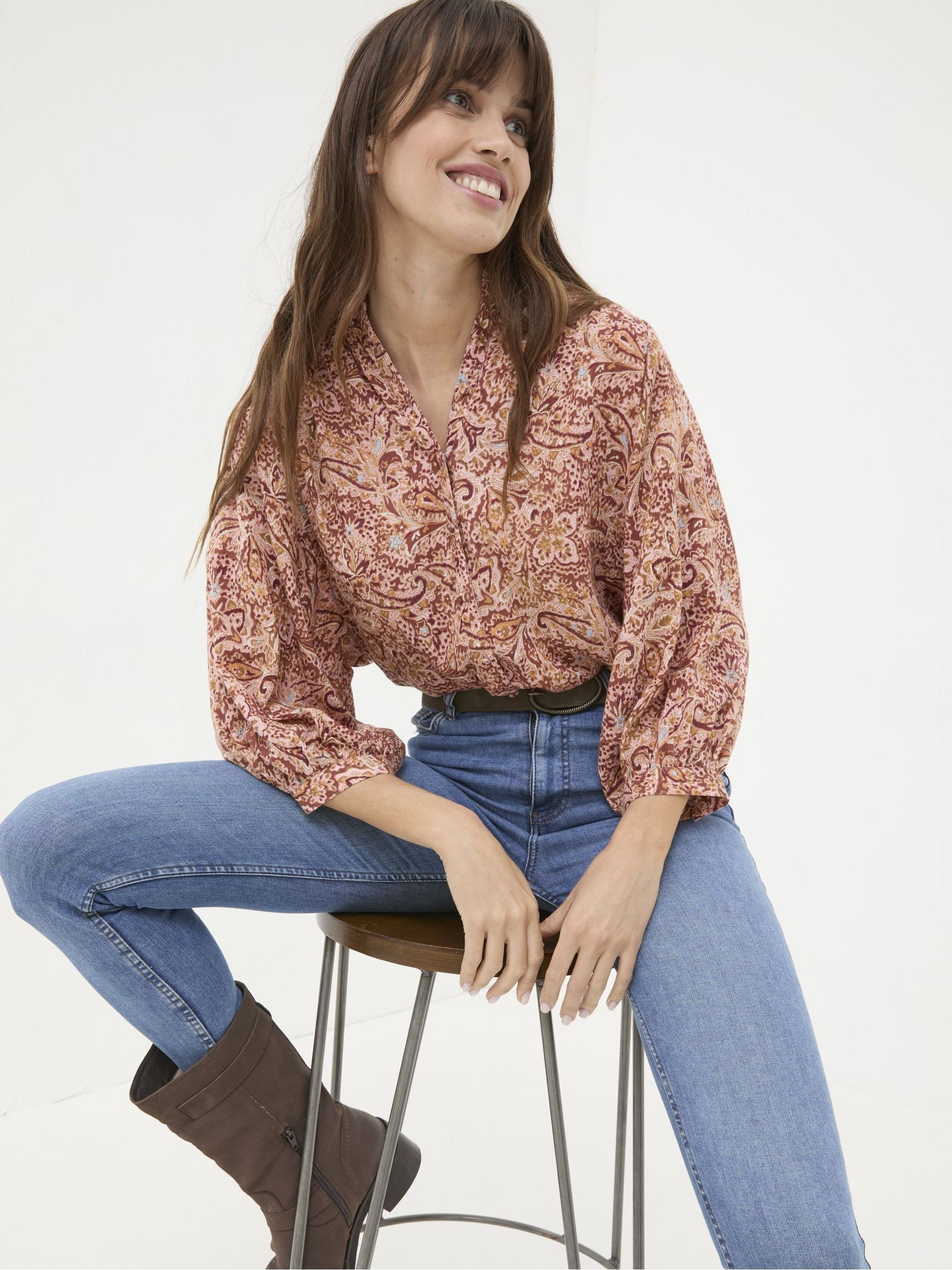 Evelyn Dusky Pink Wild Paisley Blouse - Image 3 of 6