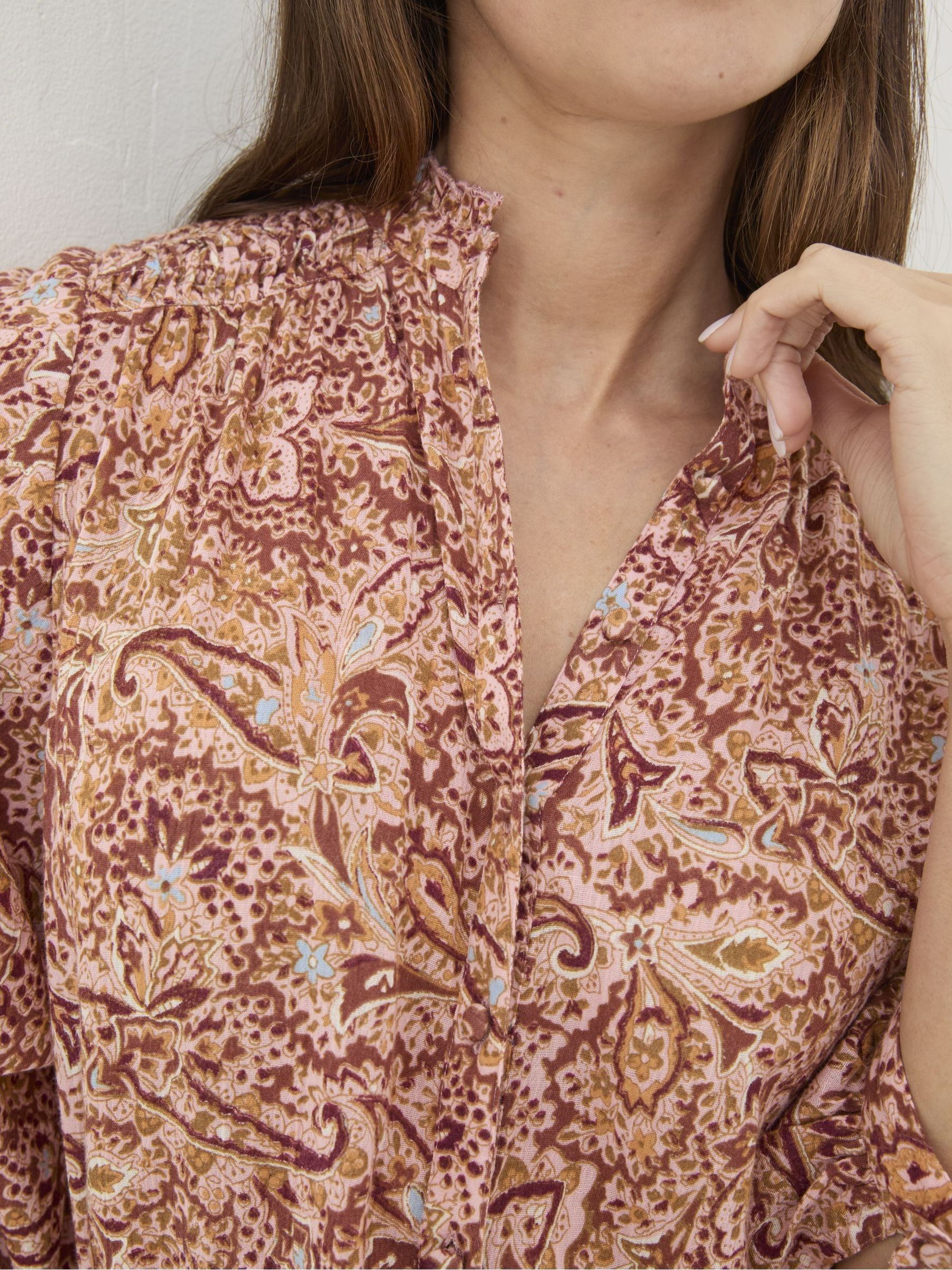 Evelyn Dusky Pink Wild Paisley Blouse - Image 5 of 6