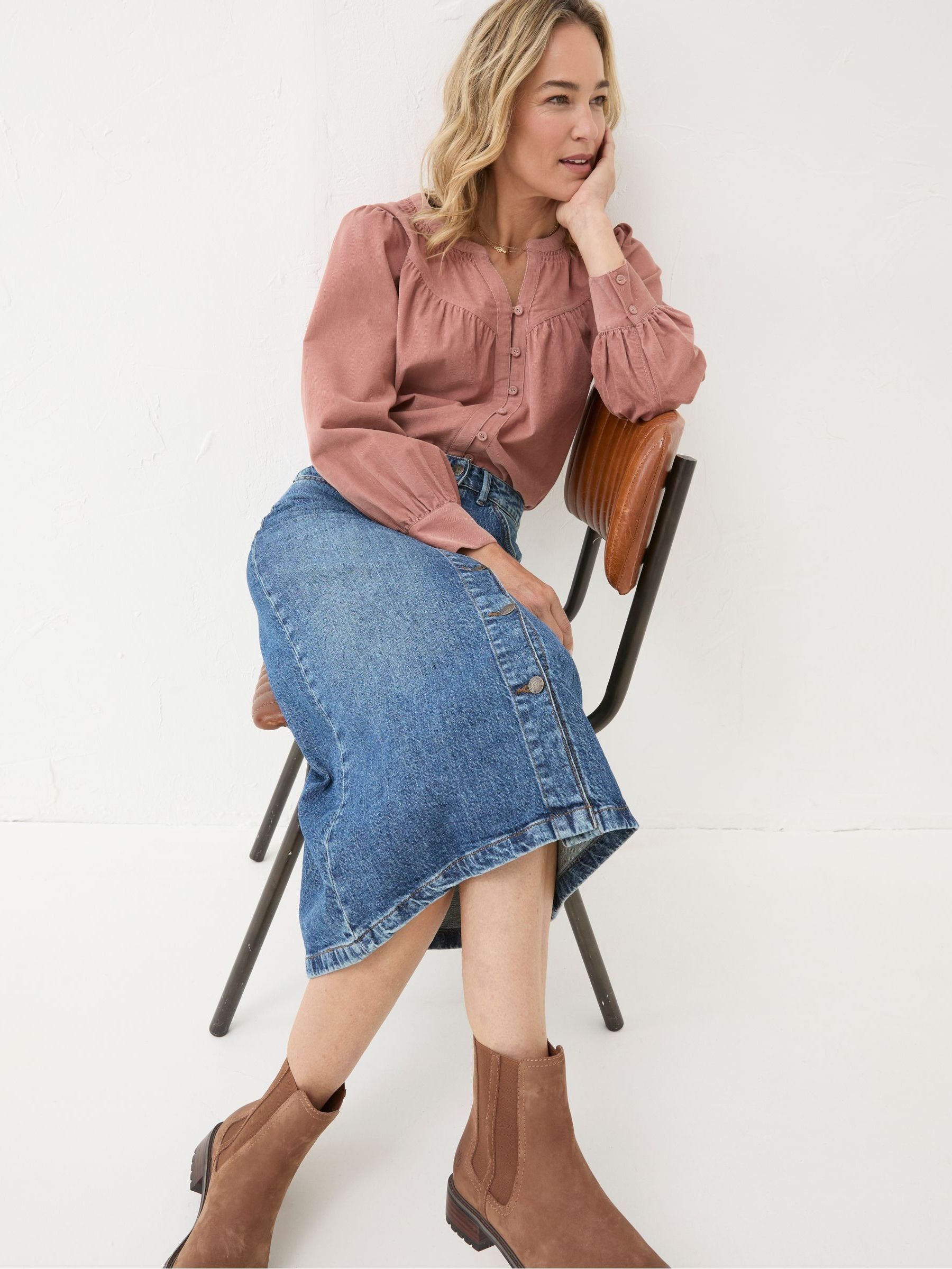 Mattie Pink Cord Blouse - Image 4 of 6