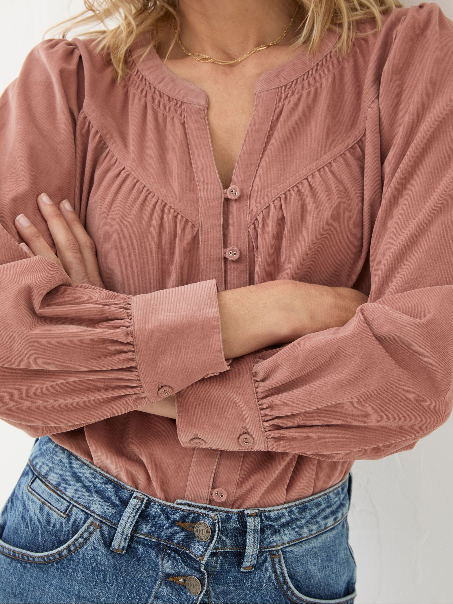 Mattie Pink Cord Blouse - Image 5 of 6