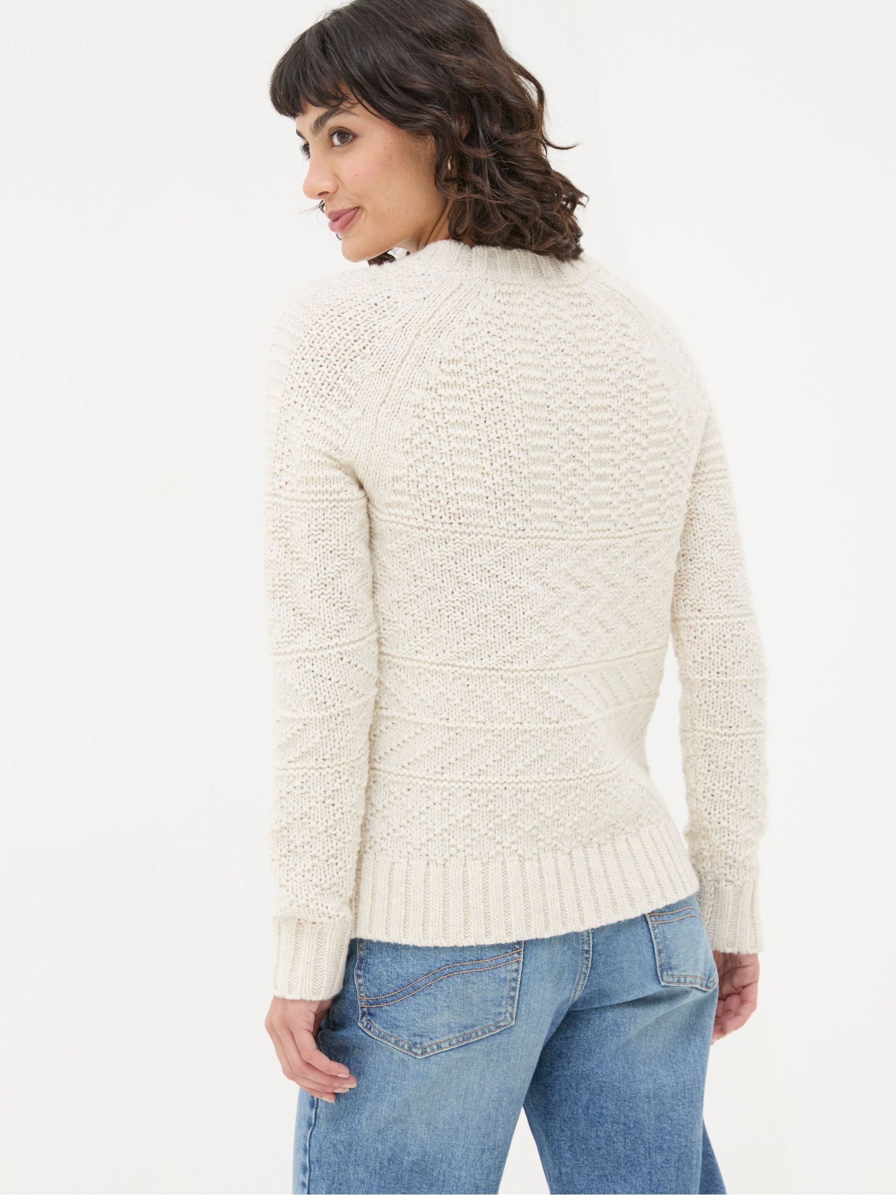 Cream Texture Cable Jumper - Image 2 of 5