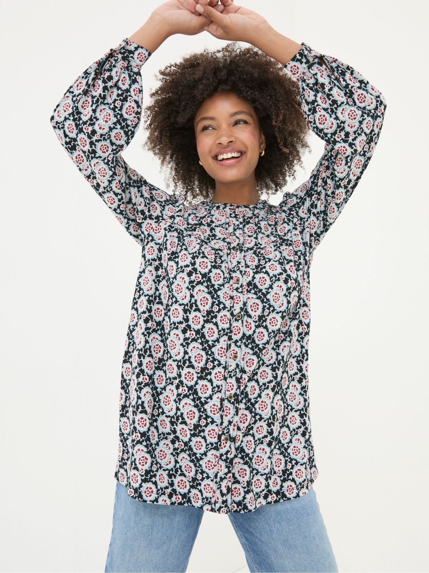 Jodie Black Wild Floral Tunic - Image 1 of 5