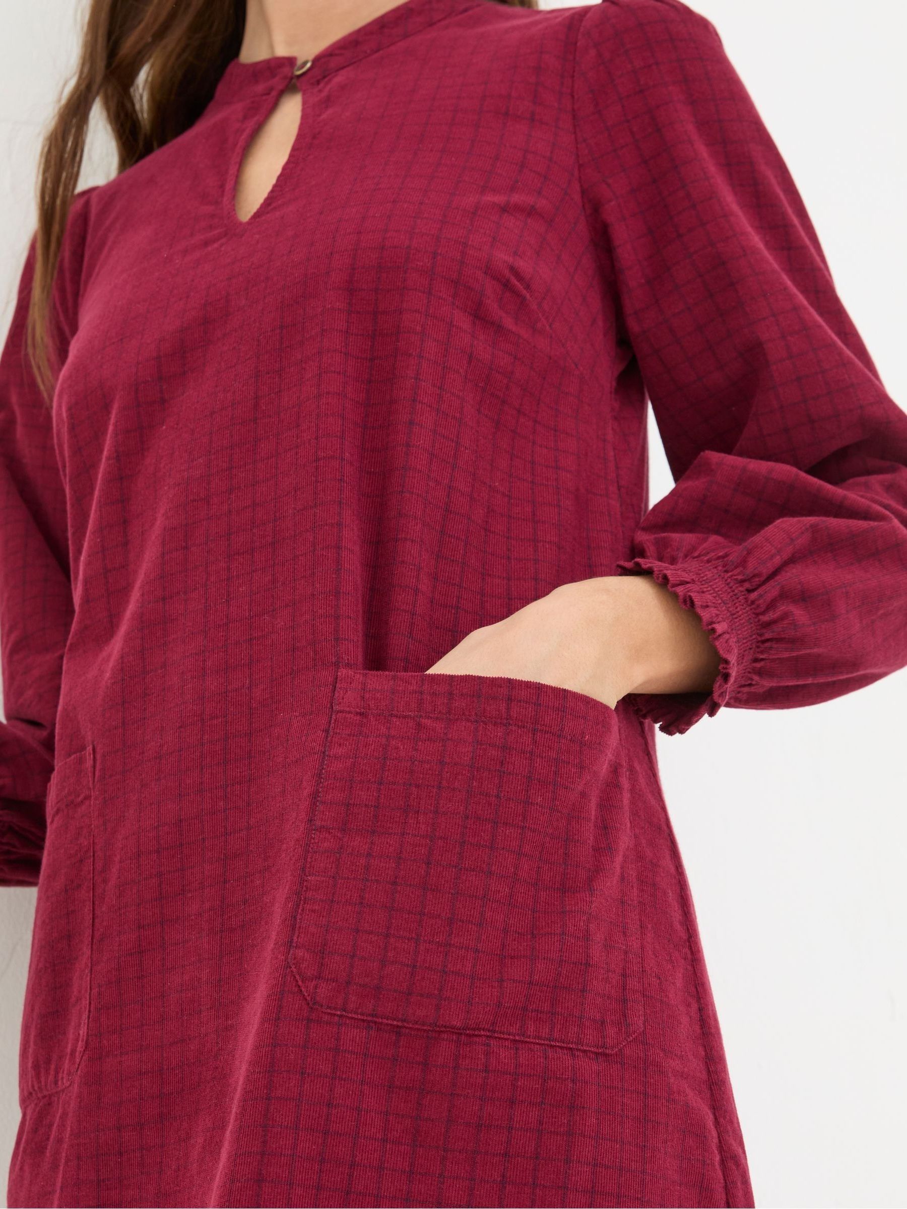 Fran Red Check Cord Dress - Image 4 of 5