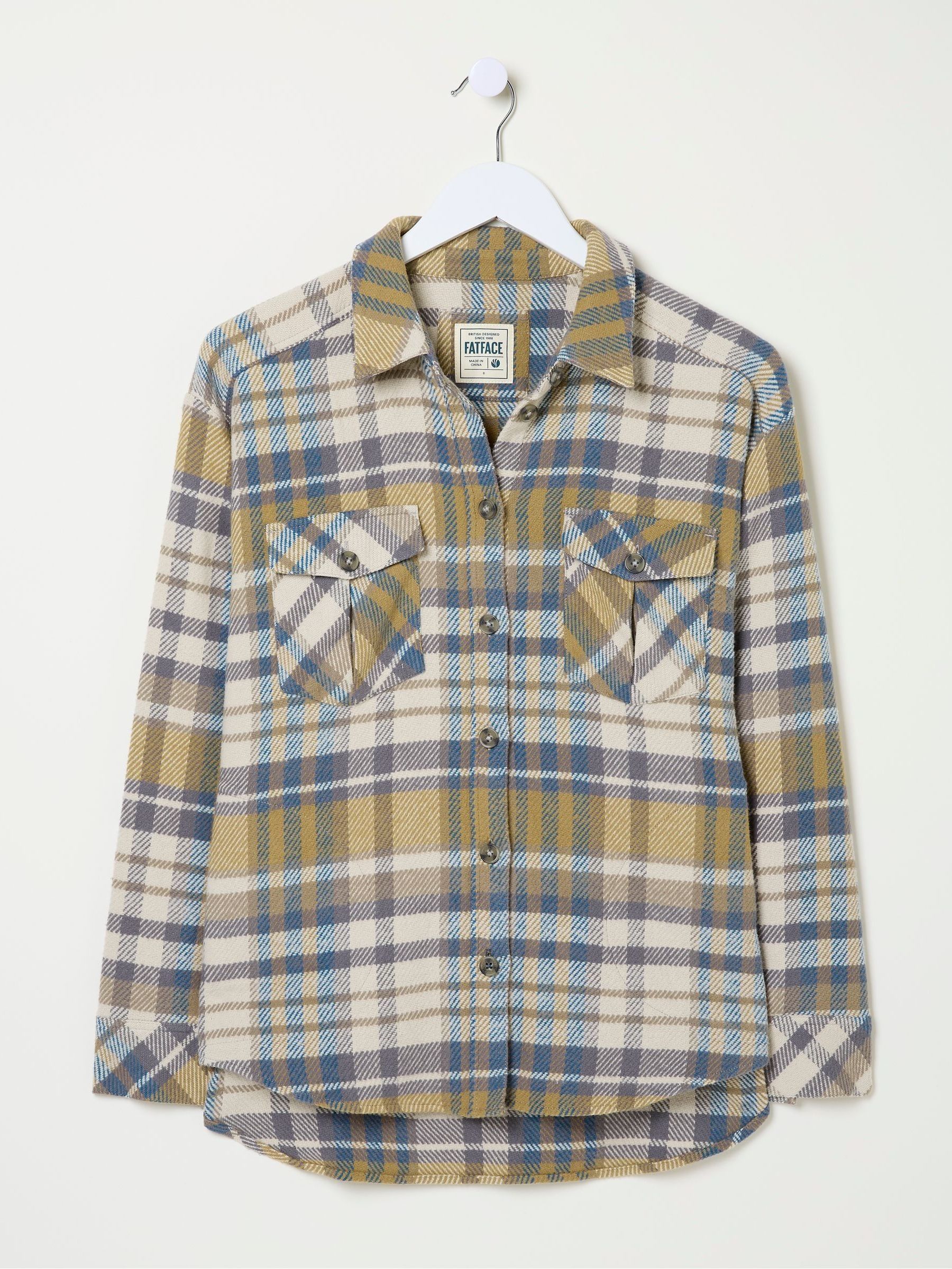 Allegra Cream Check Overshirt - Image 5 of 5