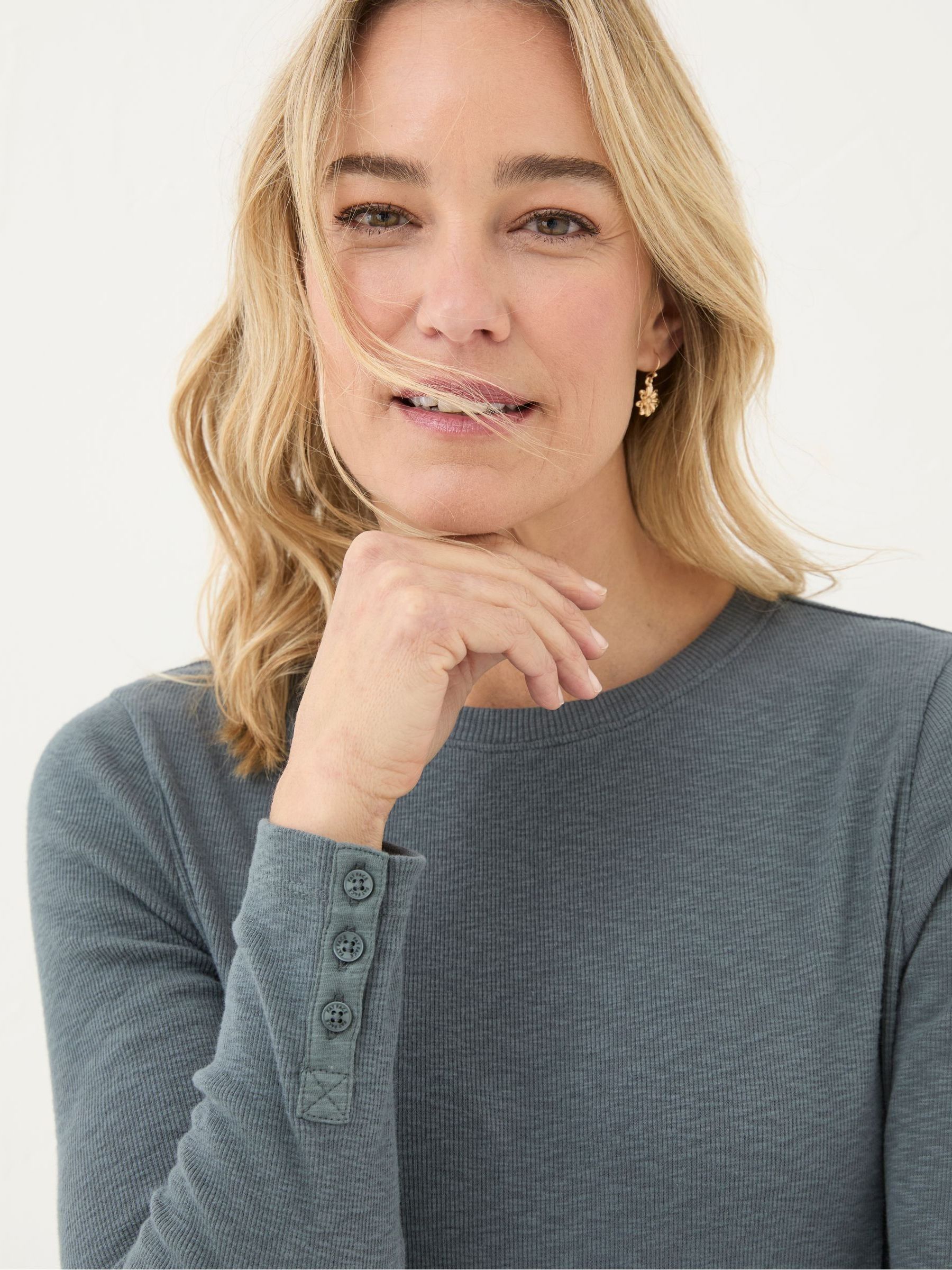 Callie Grey Long Sleeve Top - Image 4 of 5
