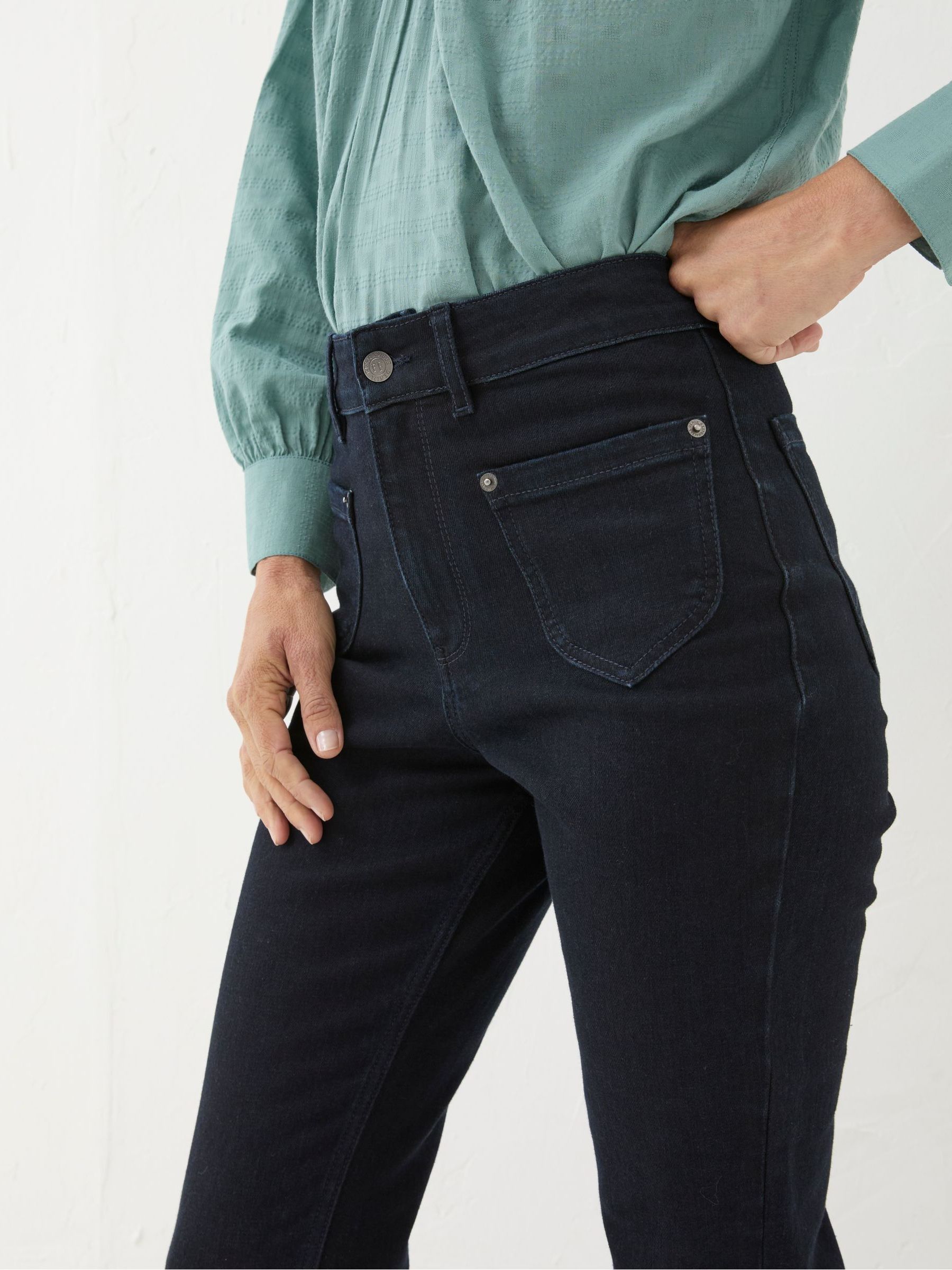 Fly Denim Dark Blue Flare Jeans - Image 4 of 6