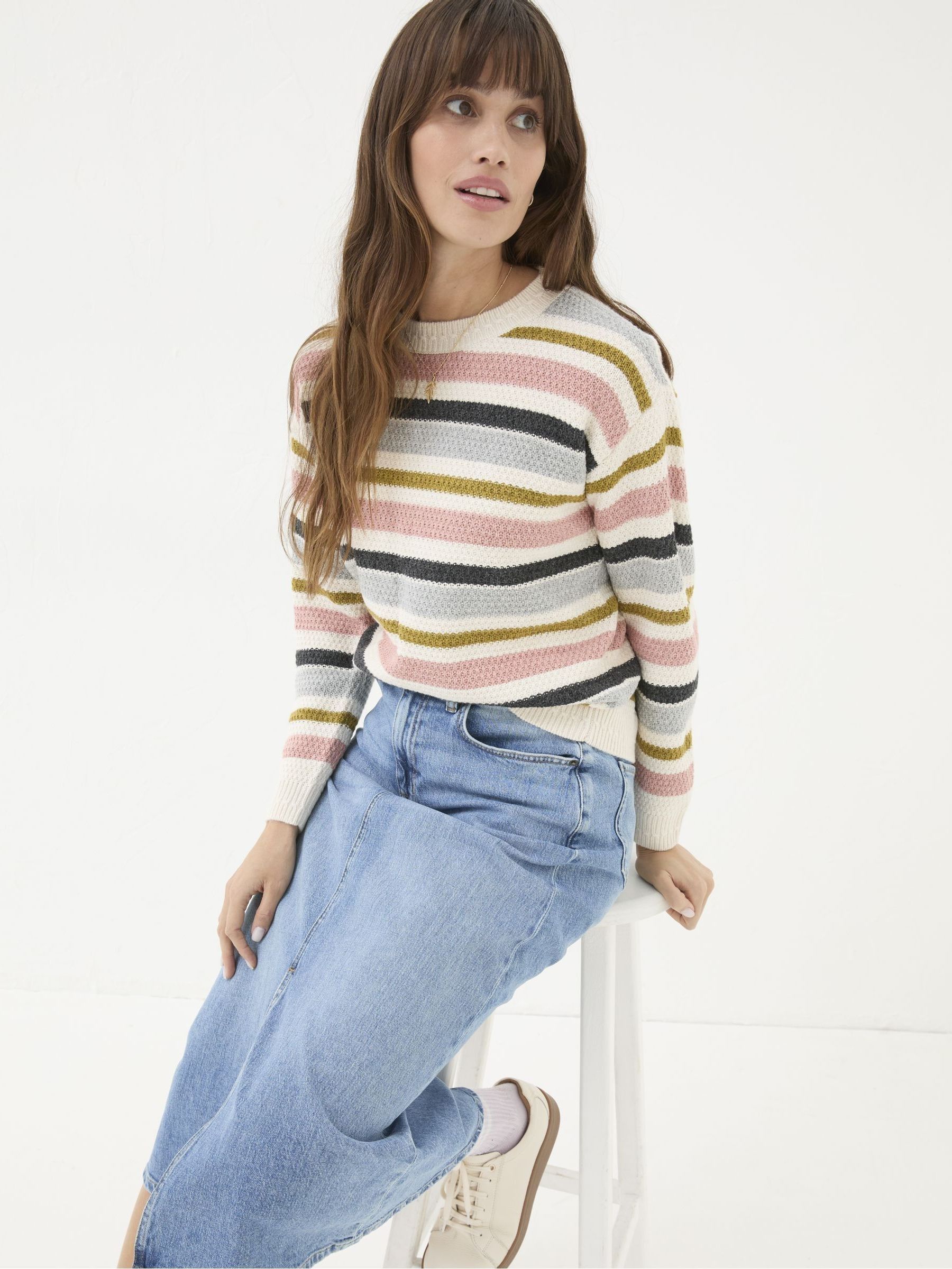 Ella Ivory Stripe Jumper - Image 4 of 6