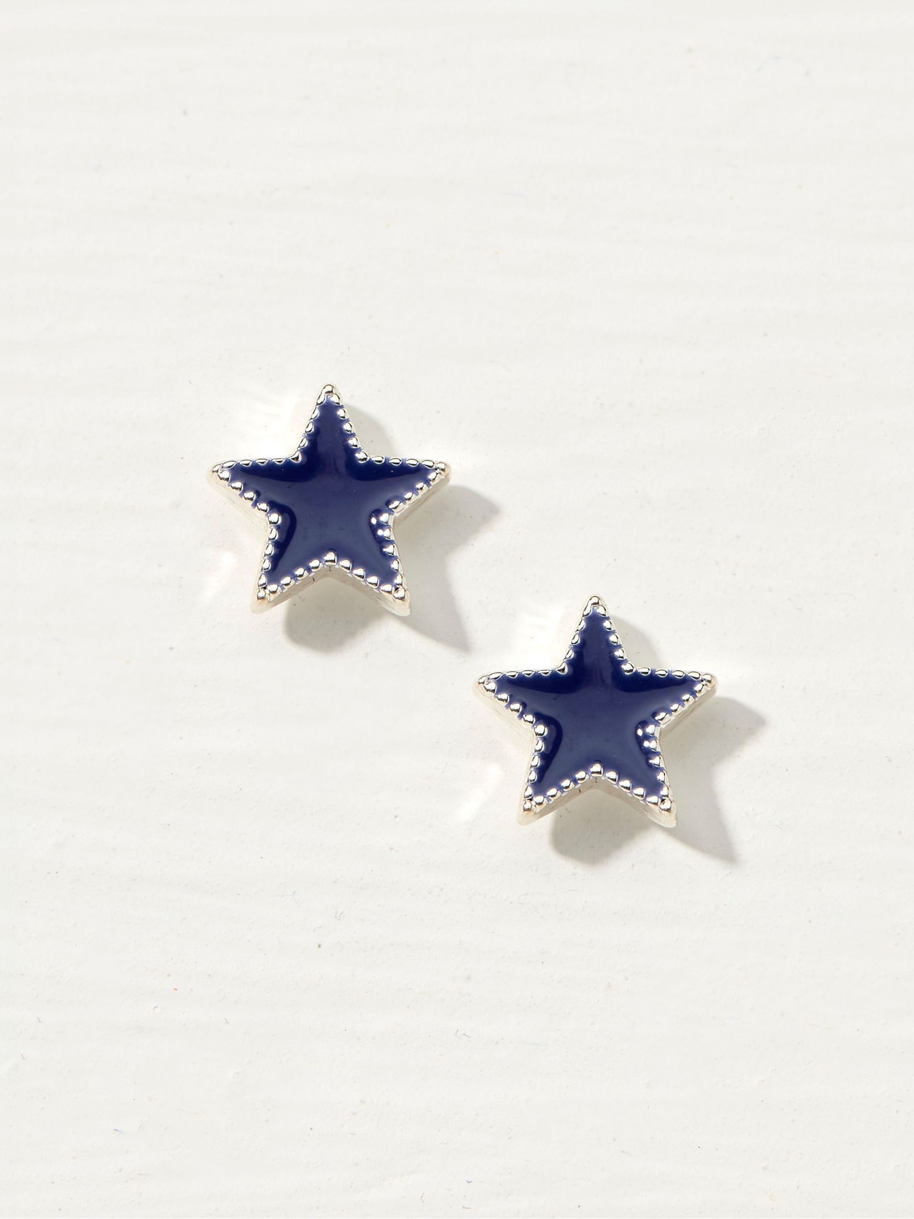 Blue Enamel Star Studs Earrings - Image 1 of 2