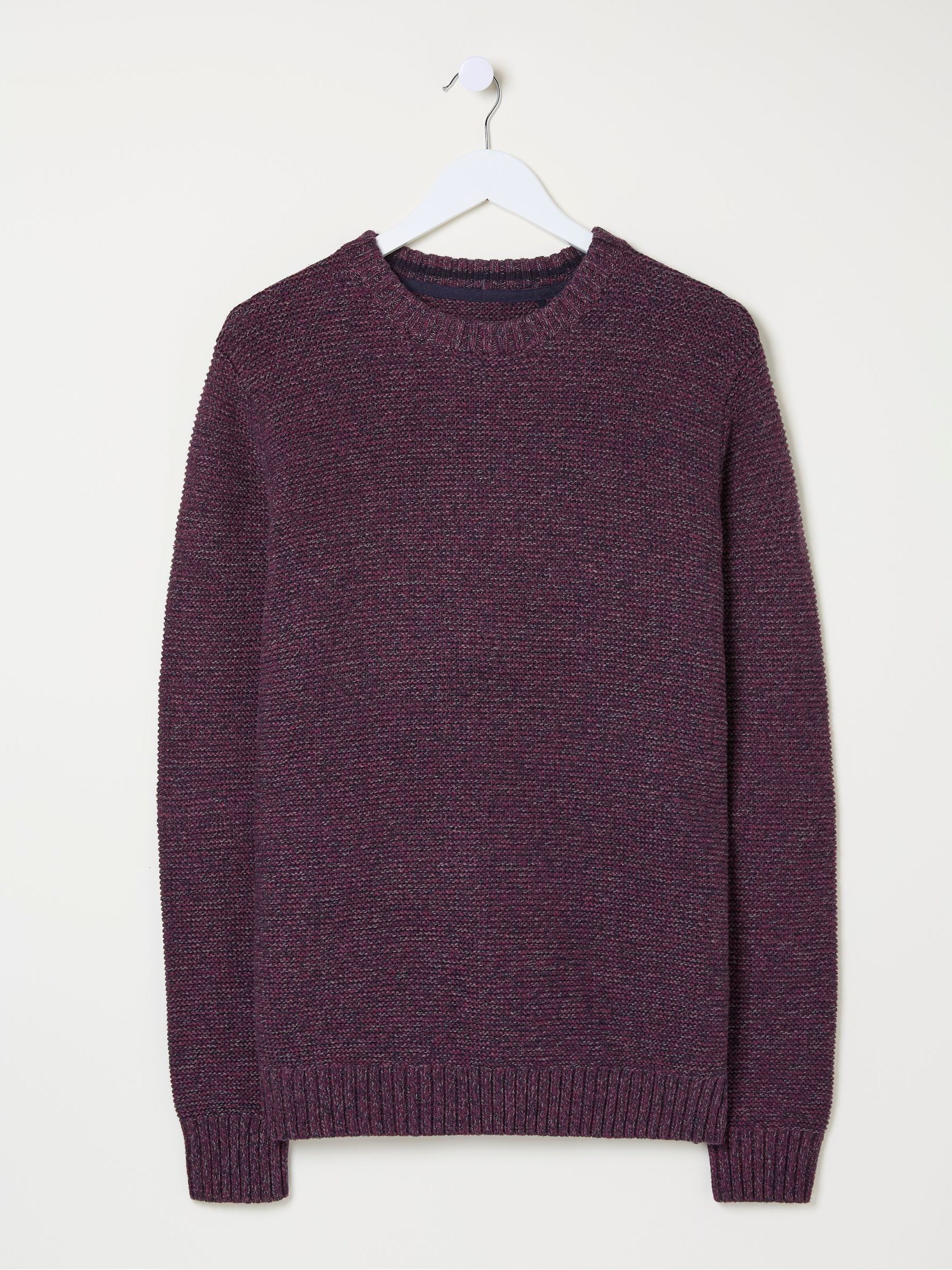 Hove Burgundy Red Crew Neck Jumper - Image 1 of 3