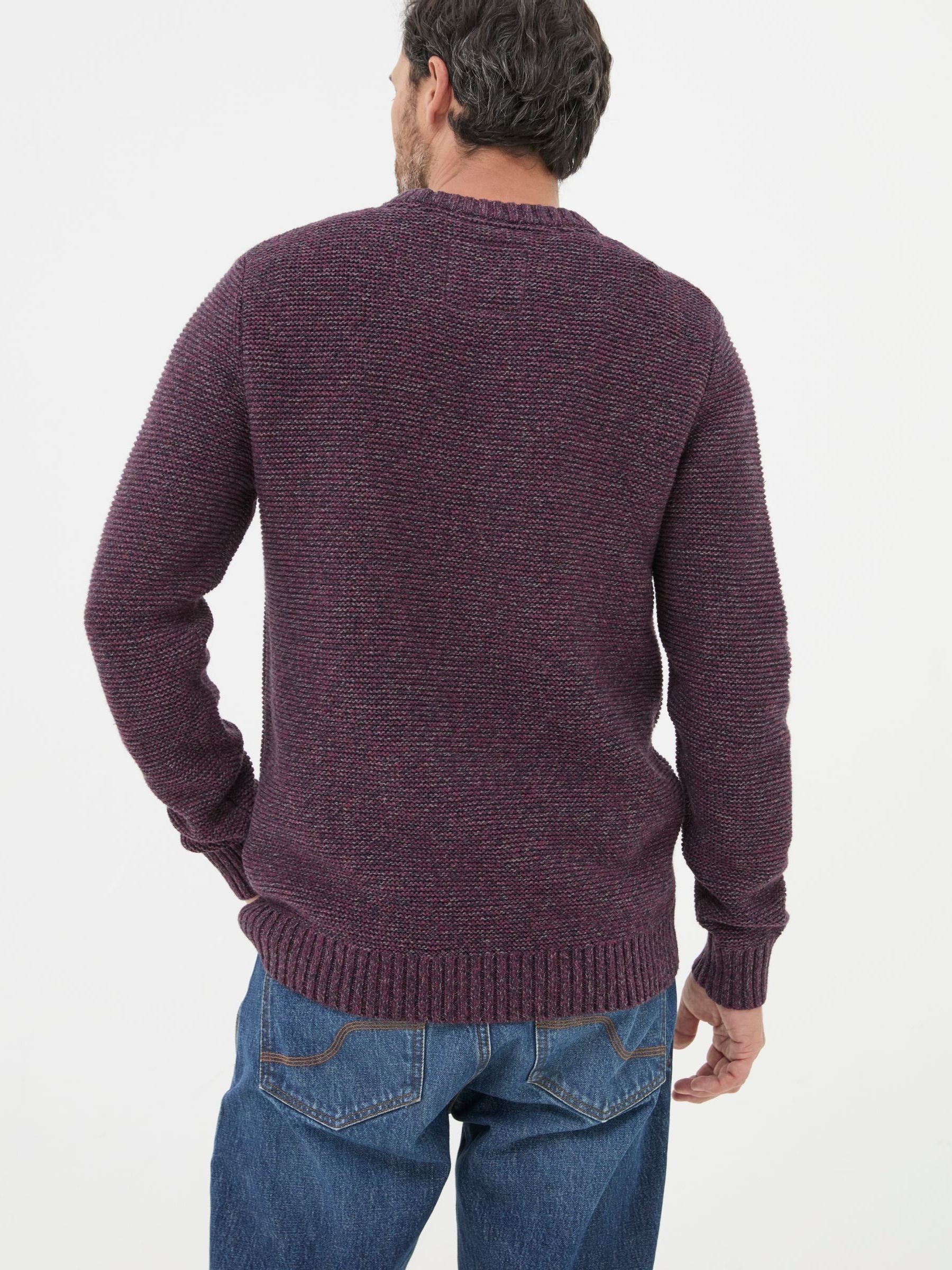 Hove Burgundy Red Crew Neck Jumper - Image 2 of 3