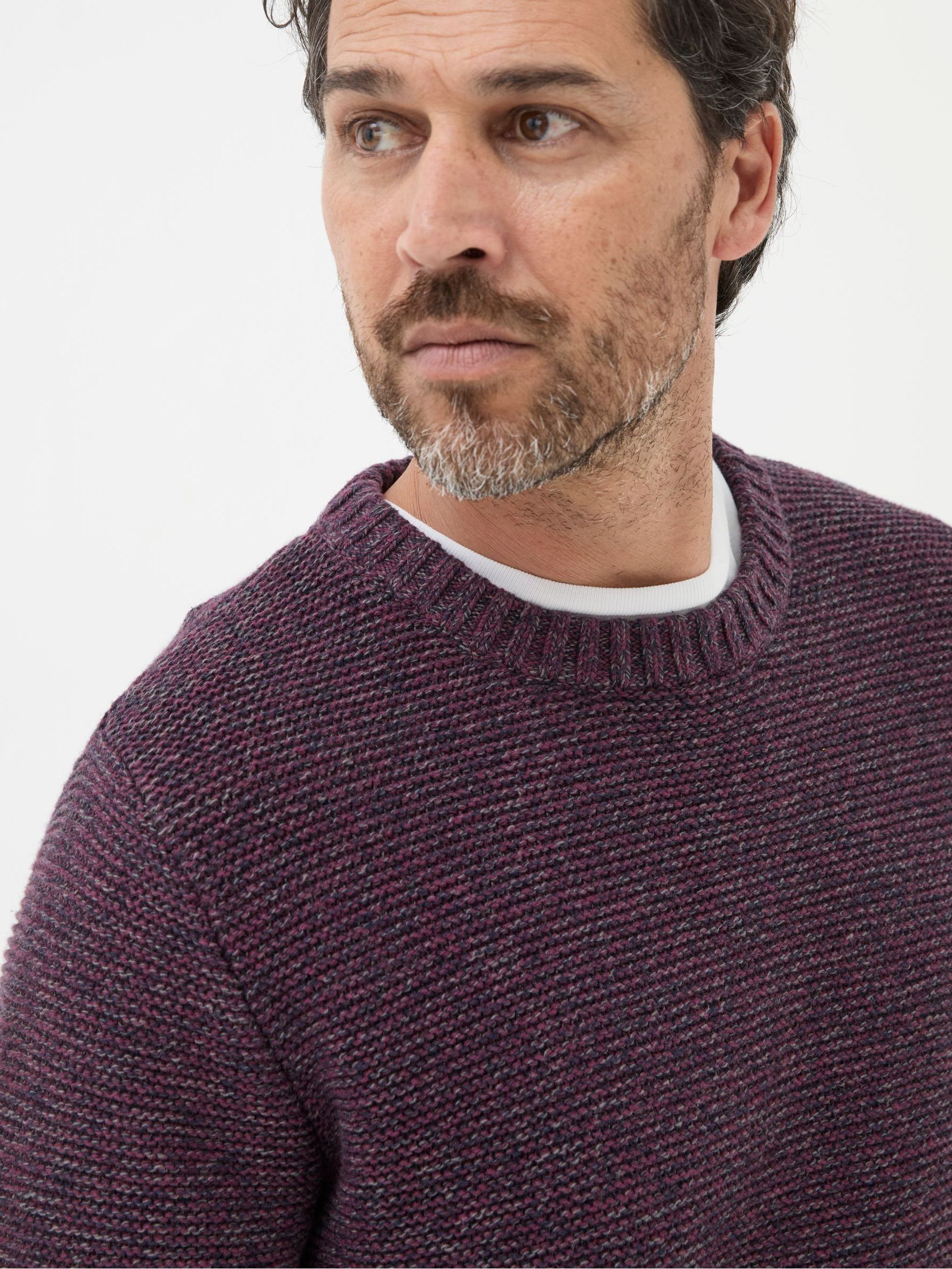 Hove Burgundy Red Crew Neck Jumper - Image 4 of 6