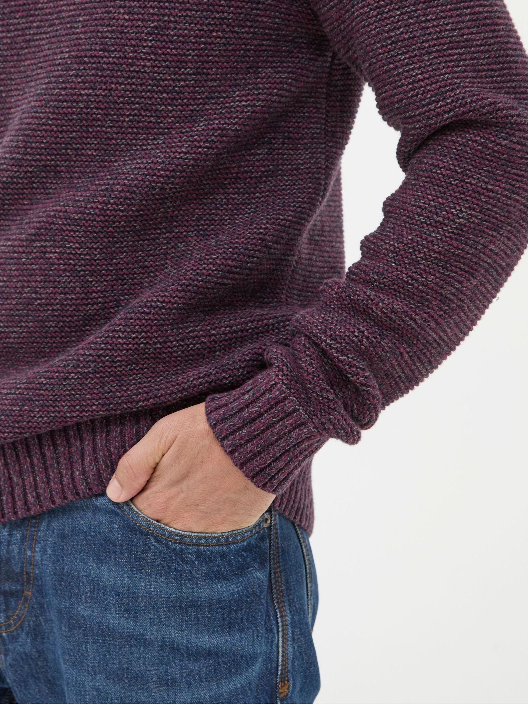 Hove Burgundy Red Crew Neck Jumper - Image 5 of 6