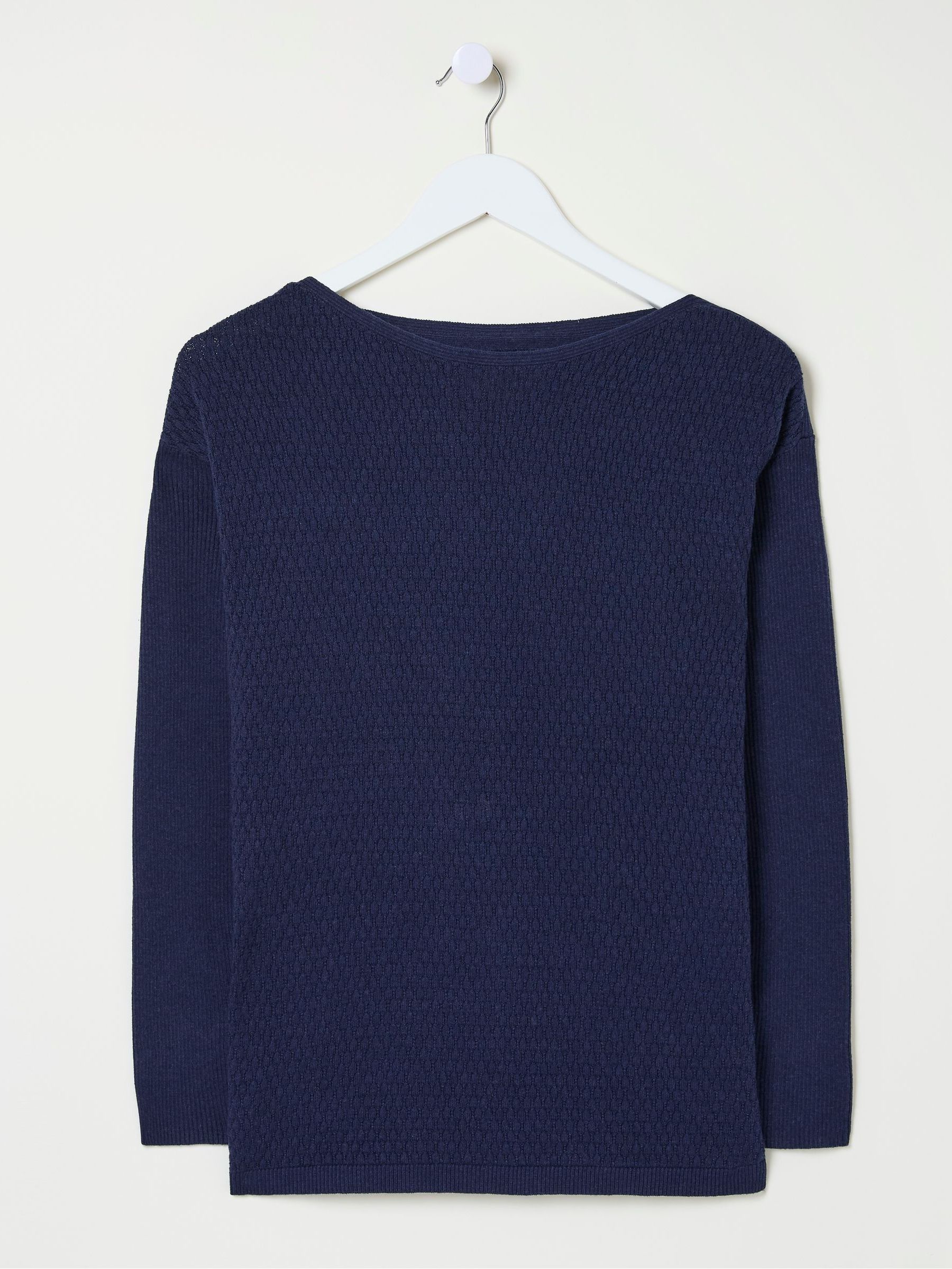 Sophie Blue Boat Neck Jumper - Image 5 of 5