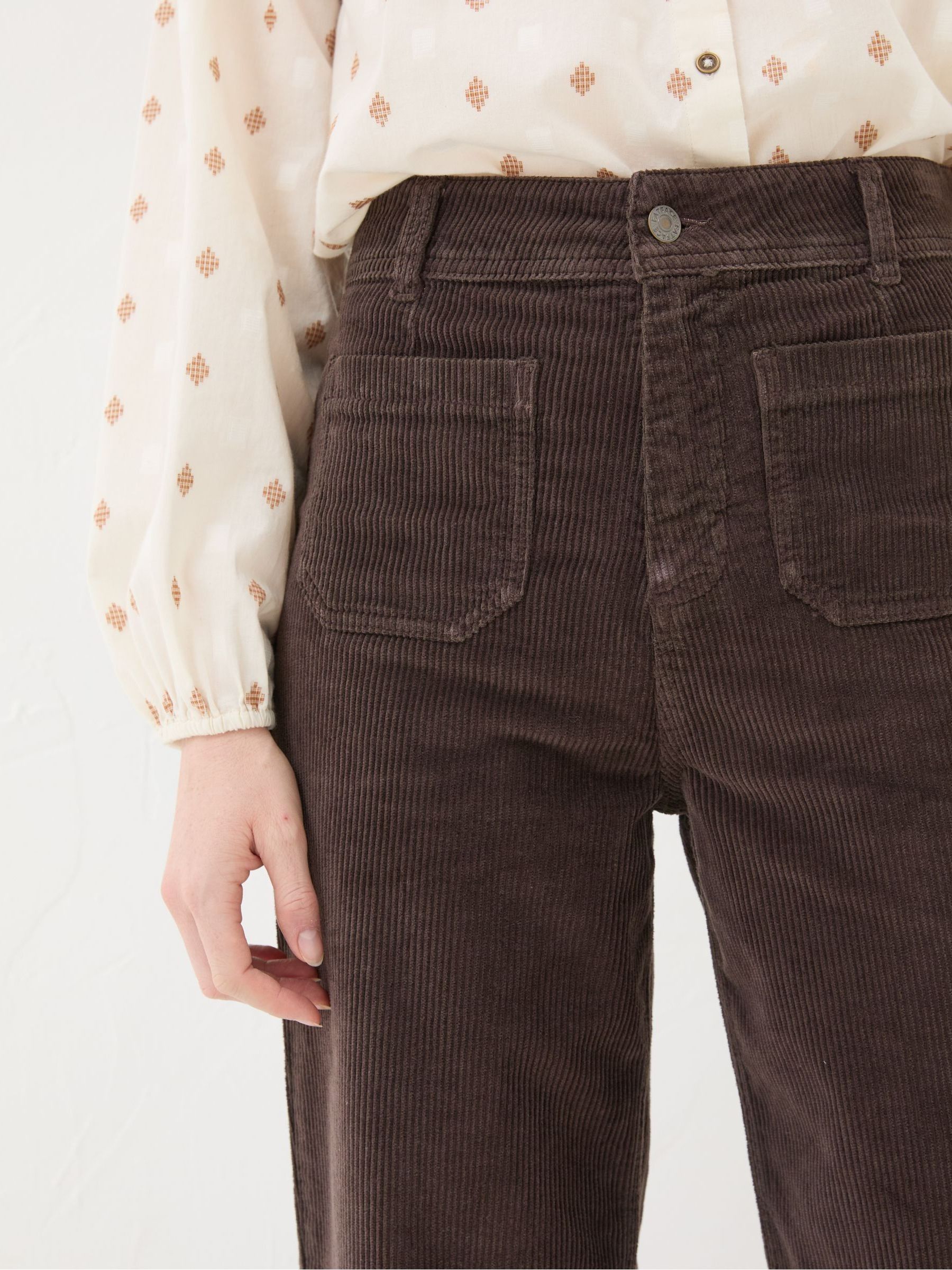 Keswick Brown Wide Leg Crop Jeans - Image 5 of 6