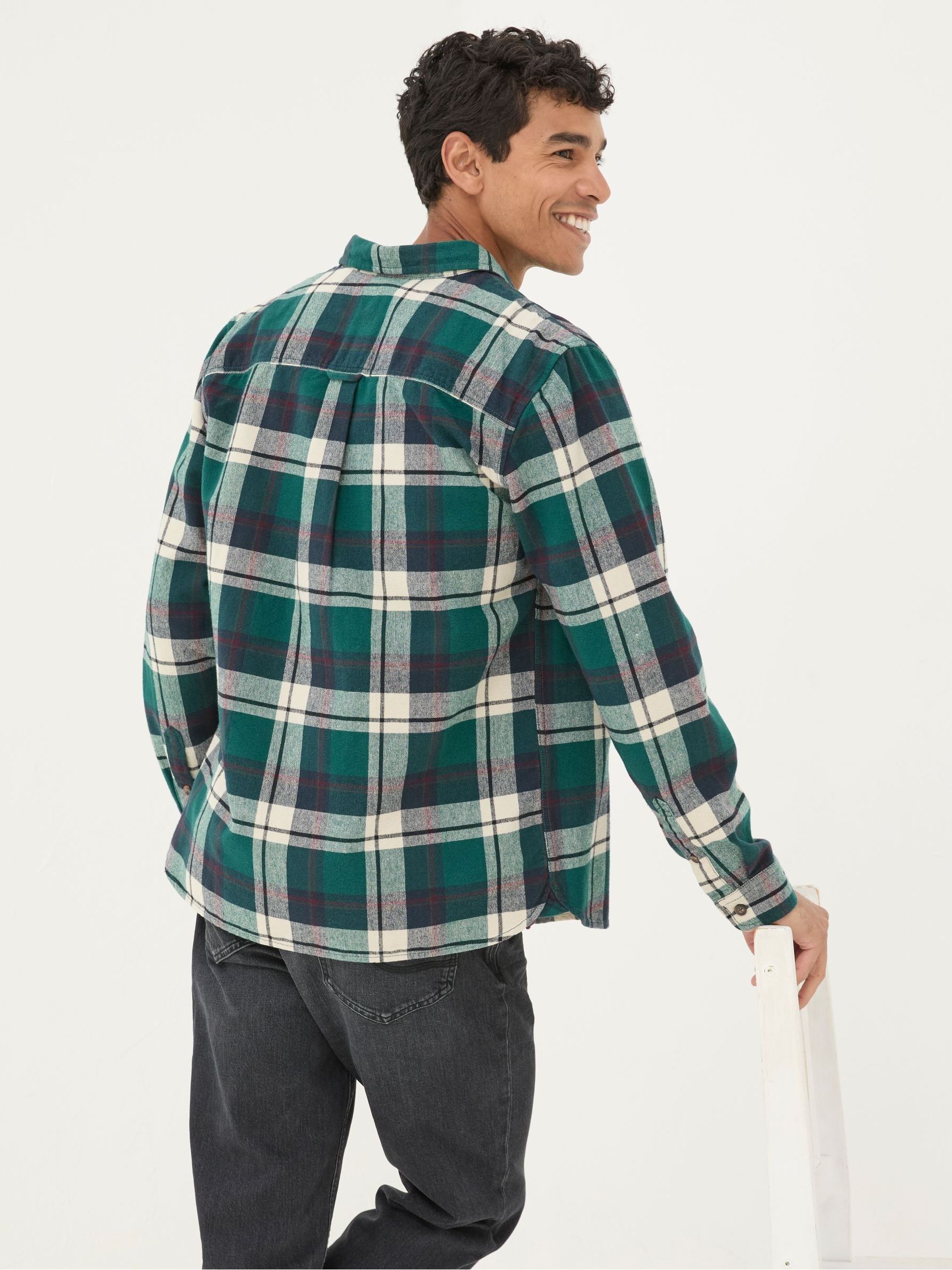 Green Long Sleeve Blake Check Shirt - Image 2 of 5