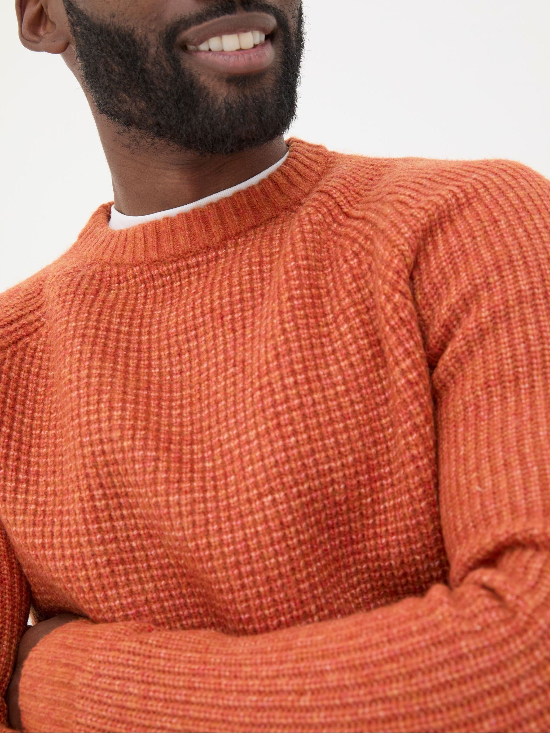 Calder Orange Crew Neck Jumper - Image 4 of 5