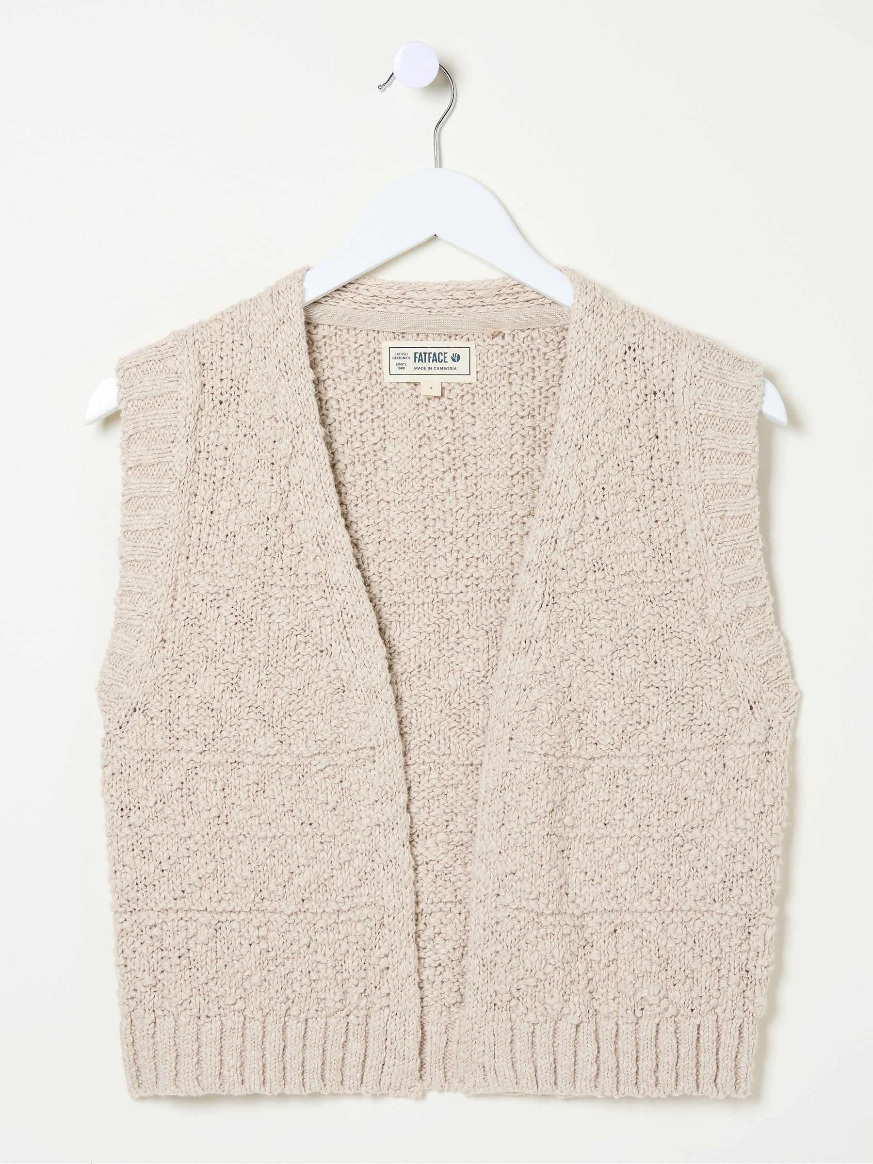 Talia Natural Pattern Waistcoat - Image 6 of 6