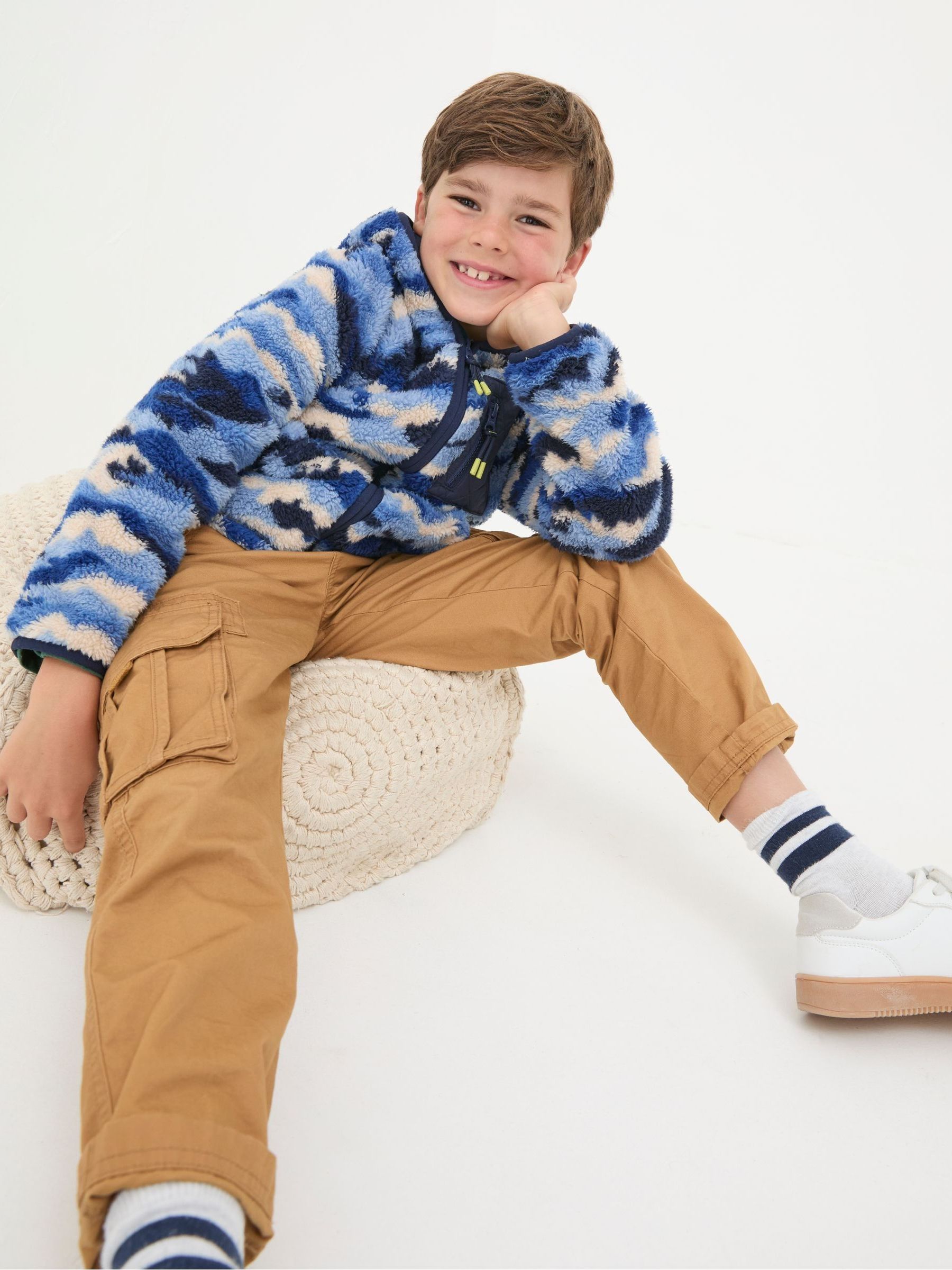 Blue Camo Zip Through Fleece - Image 3 of 5